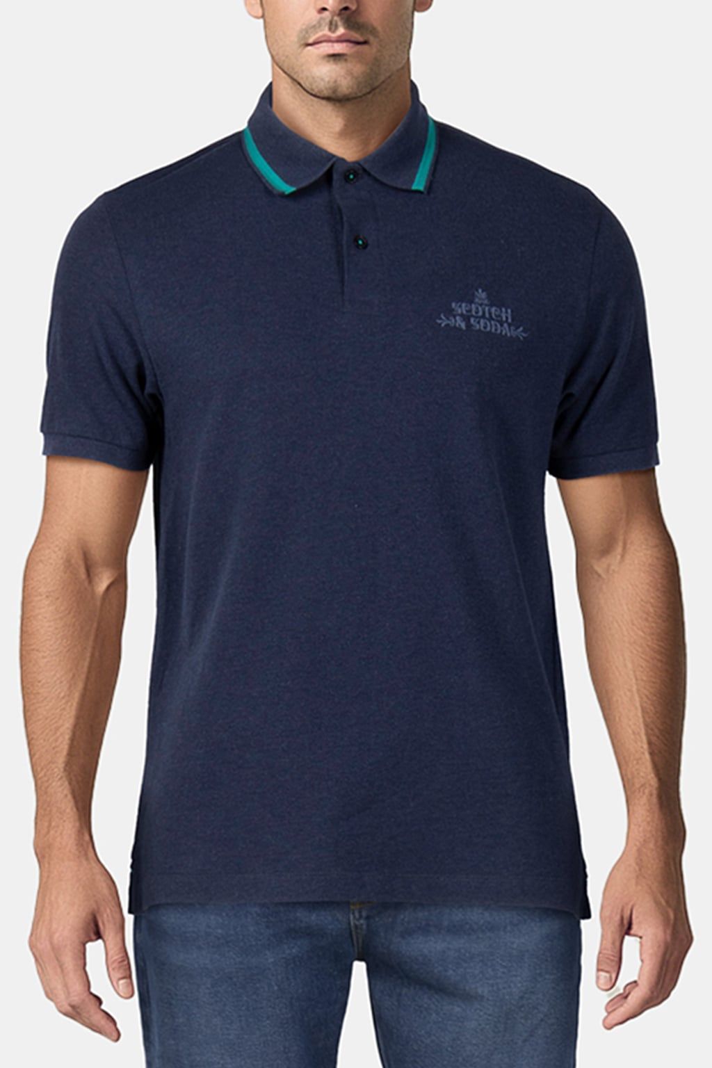 PIQUE SS POLO NIGHT HTHR 1