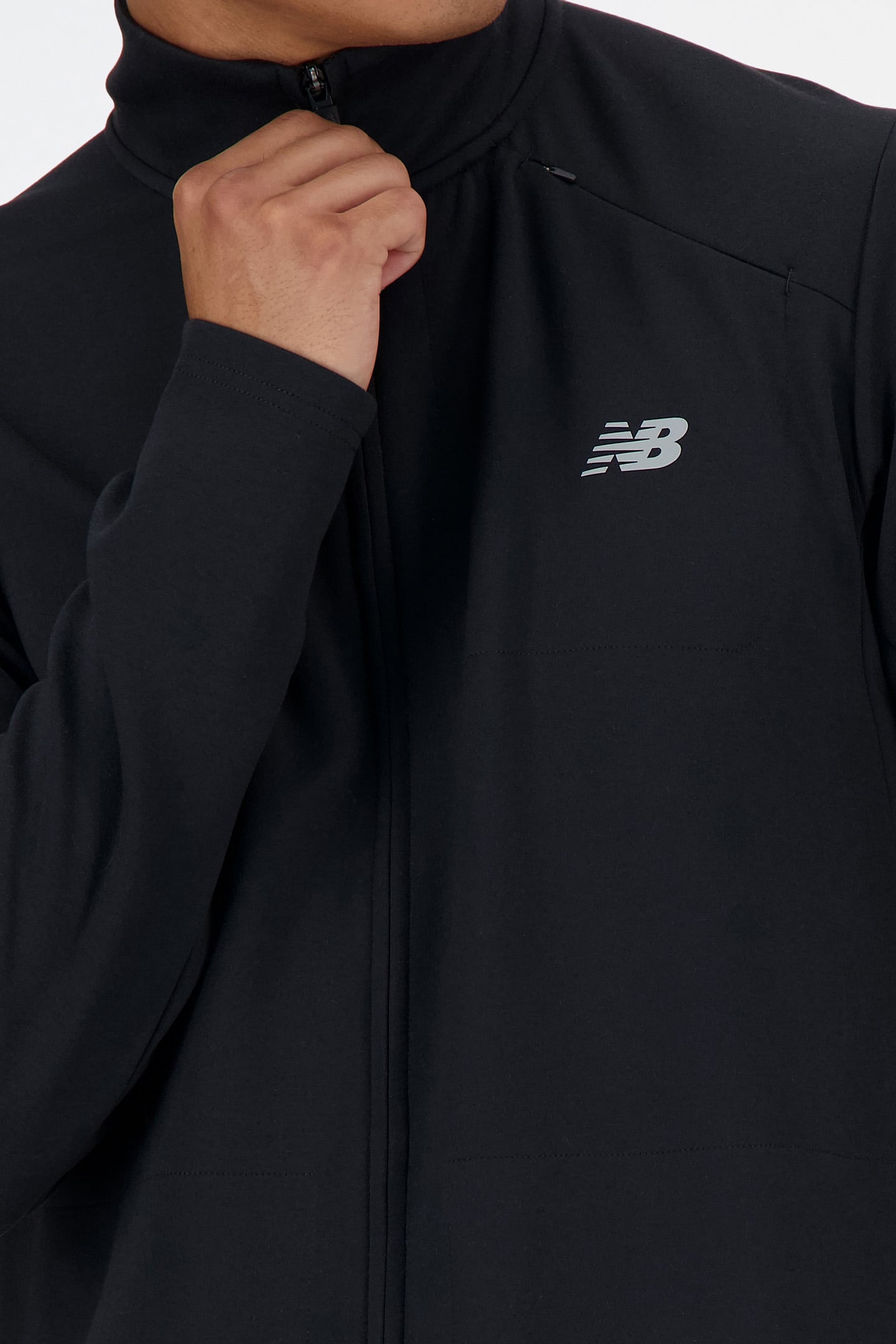 TECH KNIT FULL ZIP SPORTS JACKET IN BLACK 4