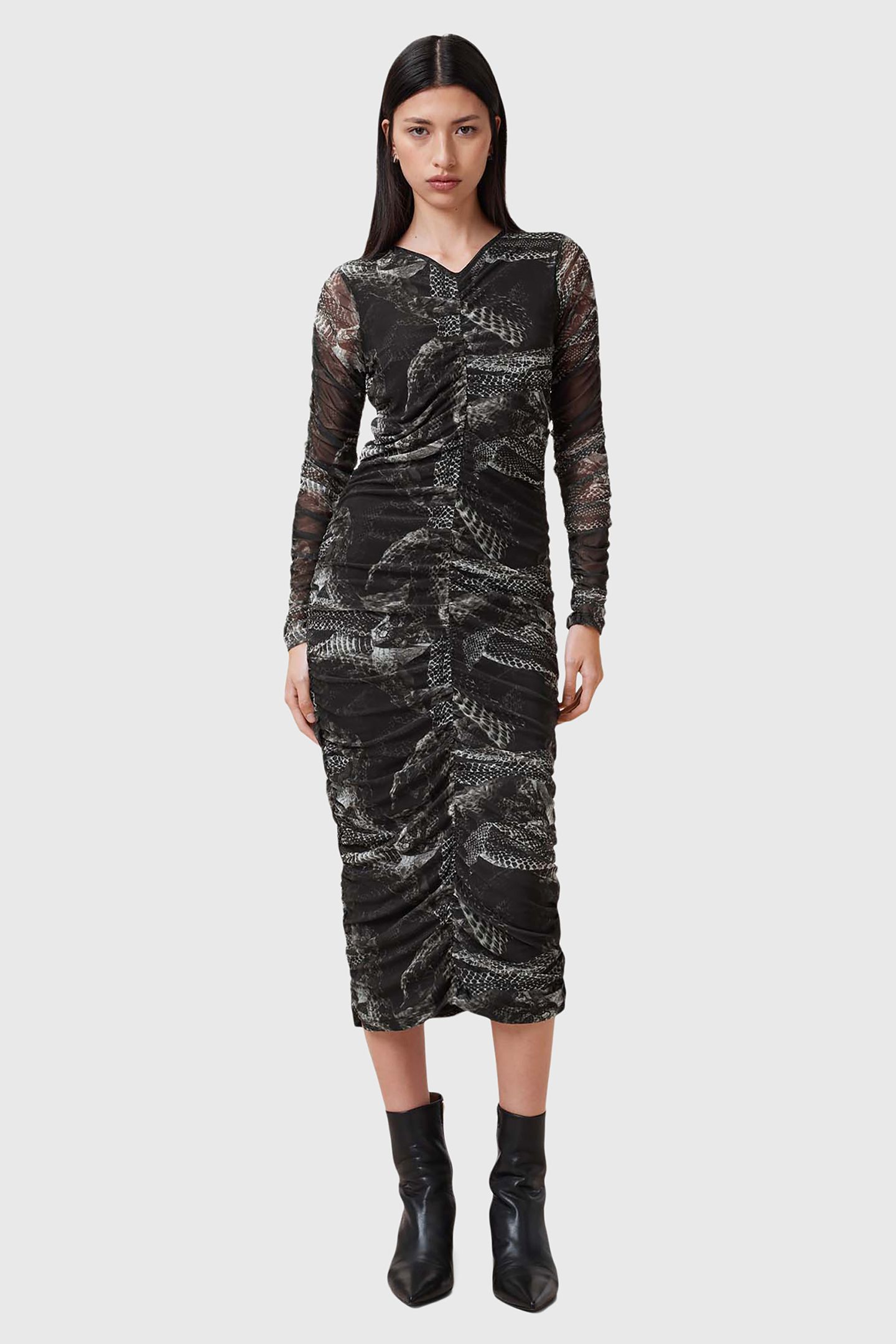 KEIKO MESH DRESS EVOLVE SLATE GREY 1