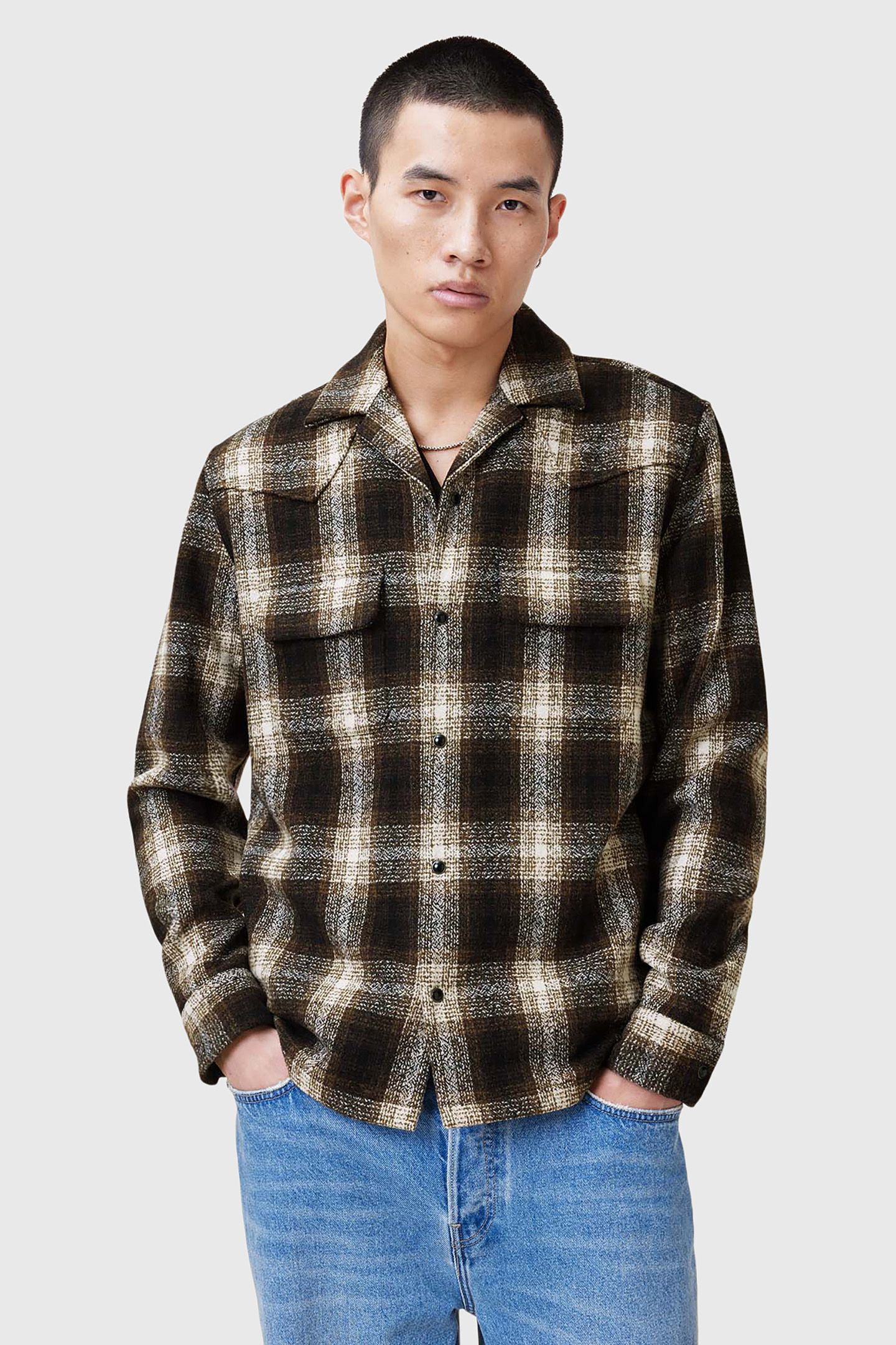 ALVAR LS SHIRT BROWN 1