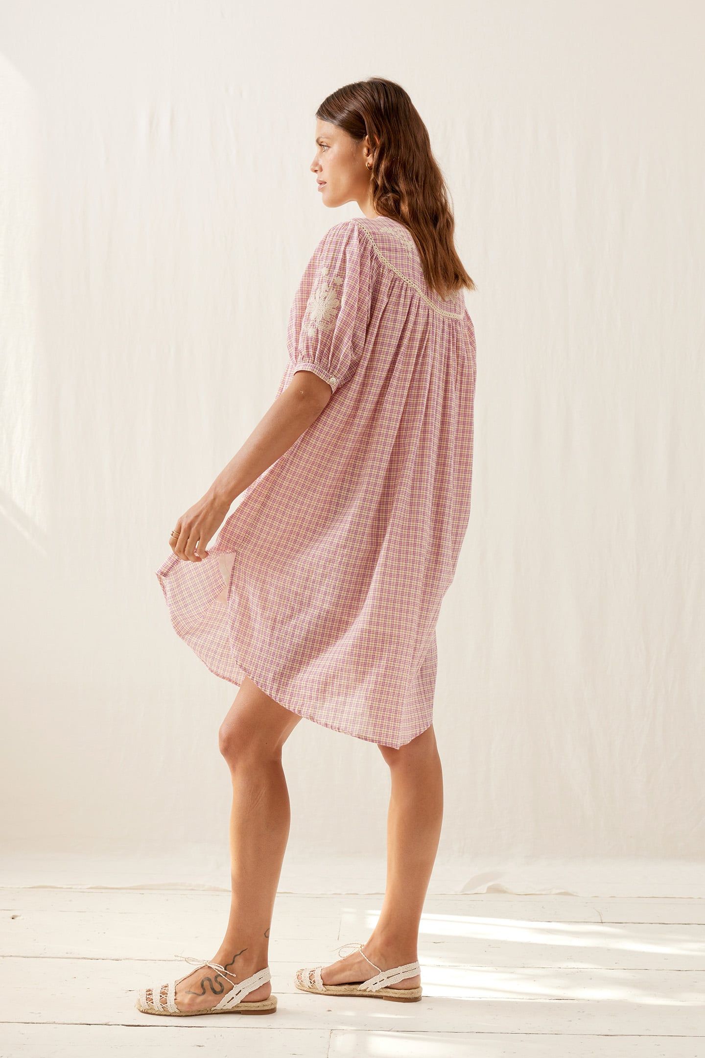 DRESS LIVIANE FUCHSIA TARTAN JOY 2
