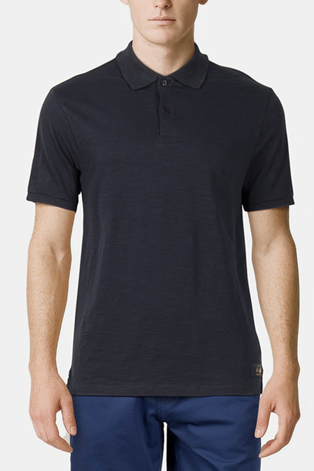 SLUB SS POLO BLACK 1