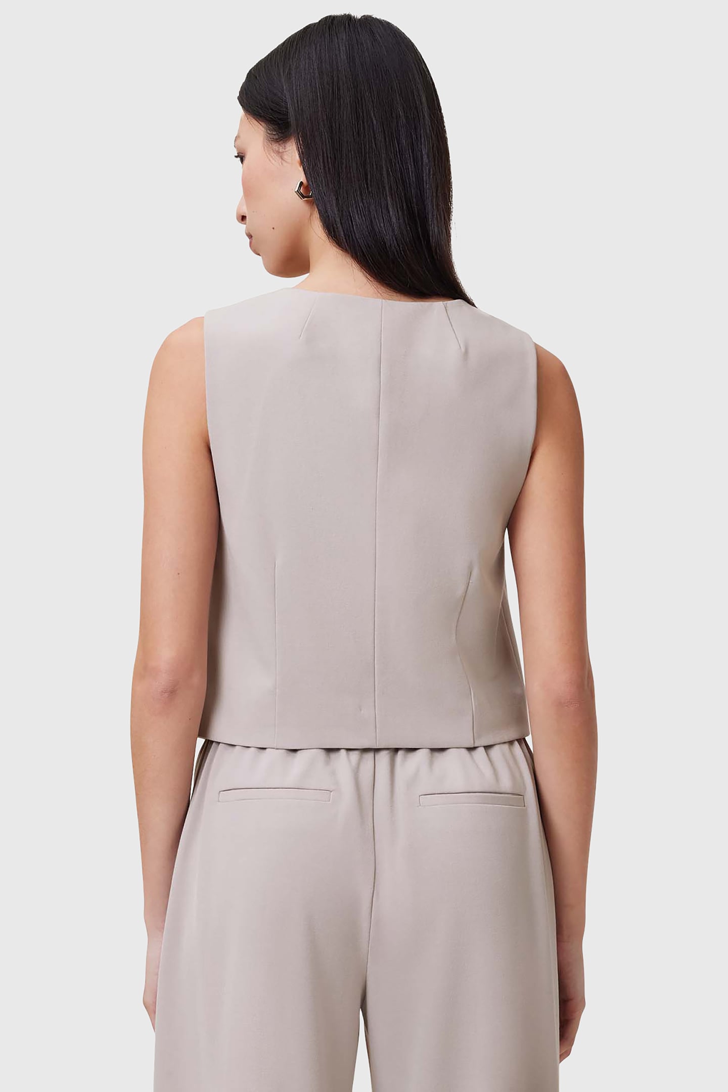 ALEIDA TRI WAISTCOAT GREIGE BROWN 2