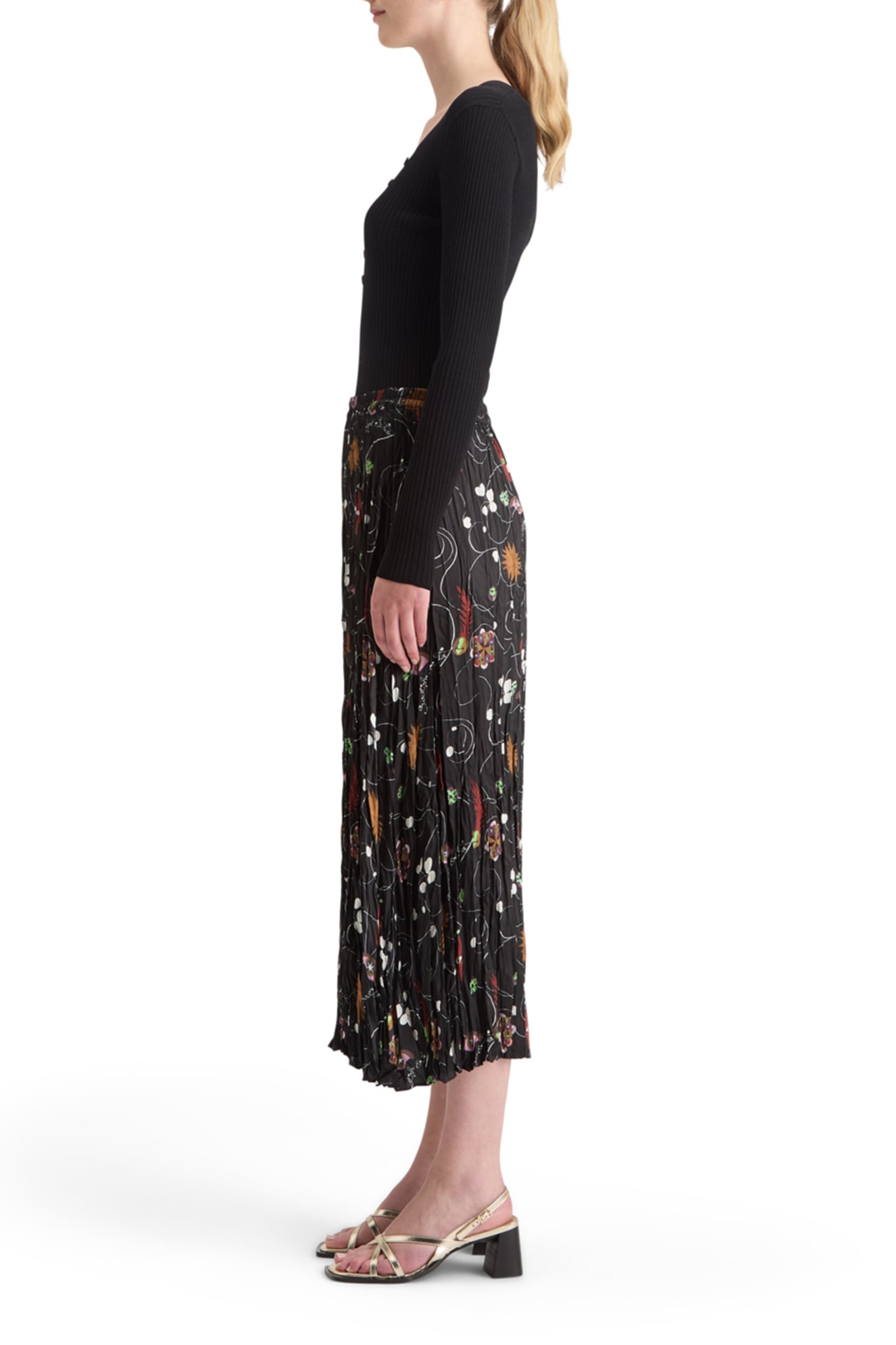 PLEATED CRINKLE SKIRT FREE MIND 5
