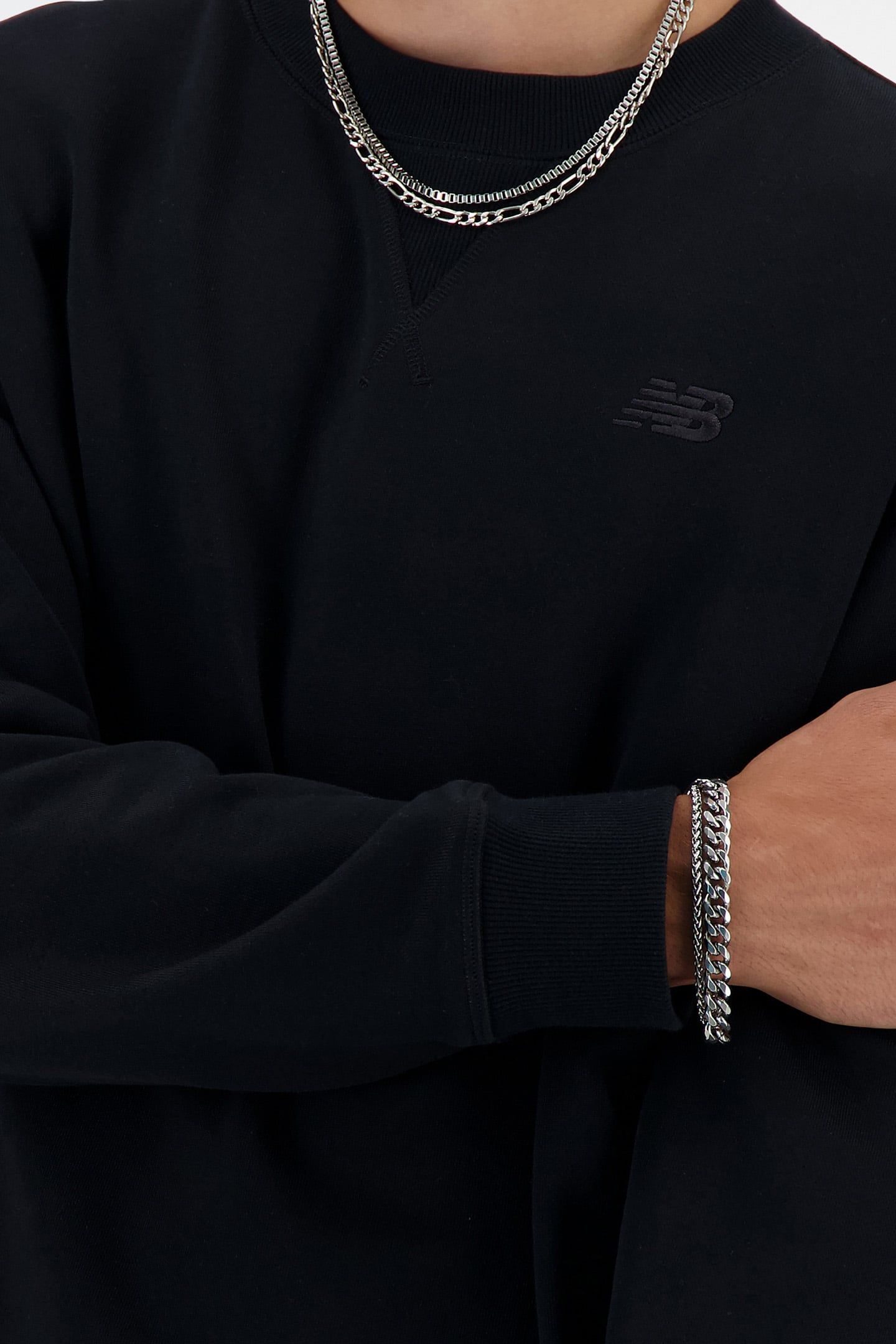 NB CREW NECK SWEATSHIRT IN BLACK (BK) 6
