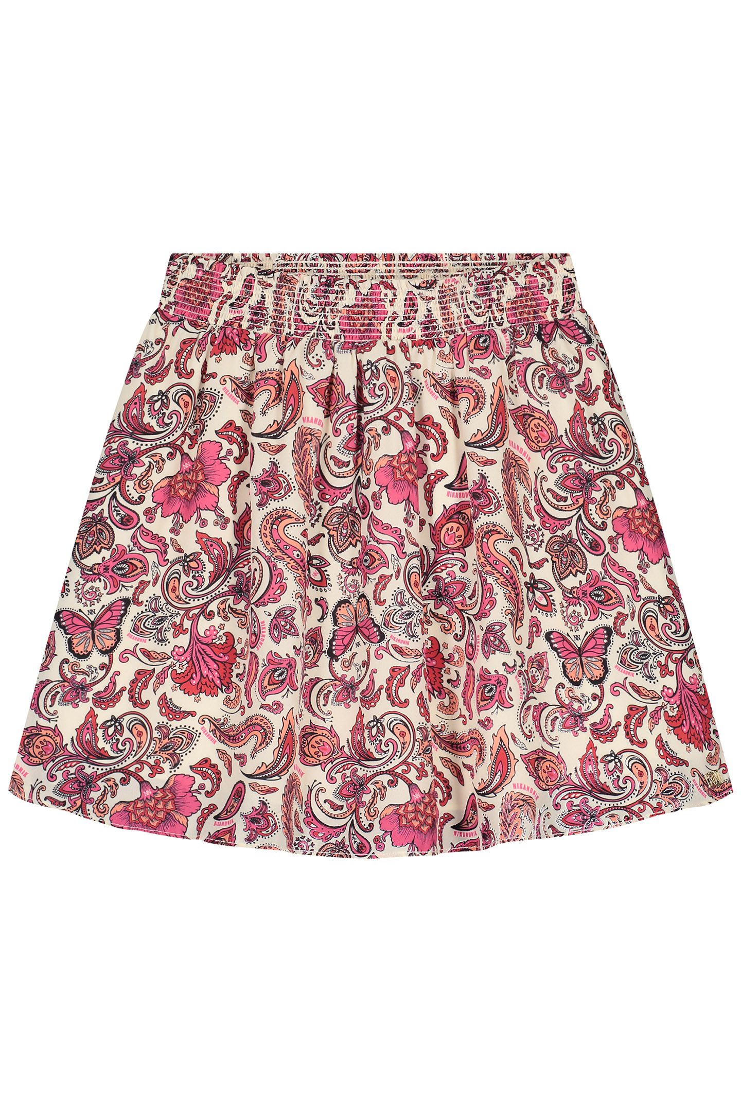 PAISLEY SKIRT VIBRANT ORANGE/FUCHSIA POP 2