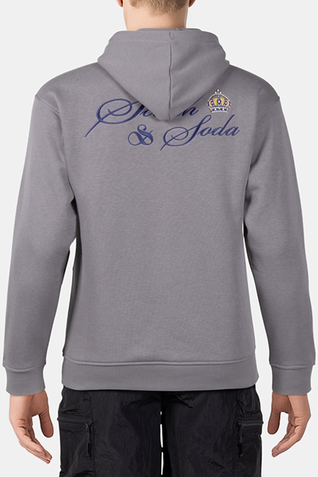 RELAXED FIT GRAPHIC FLEECE HOODIE ASPHALT 2