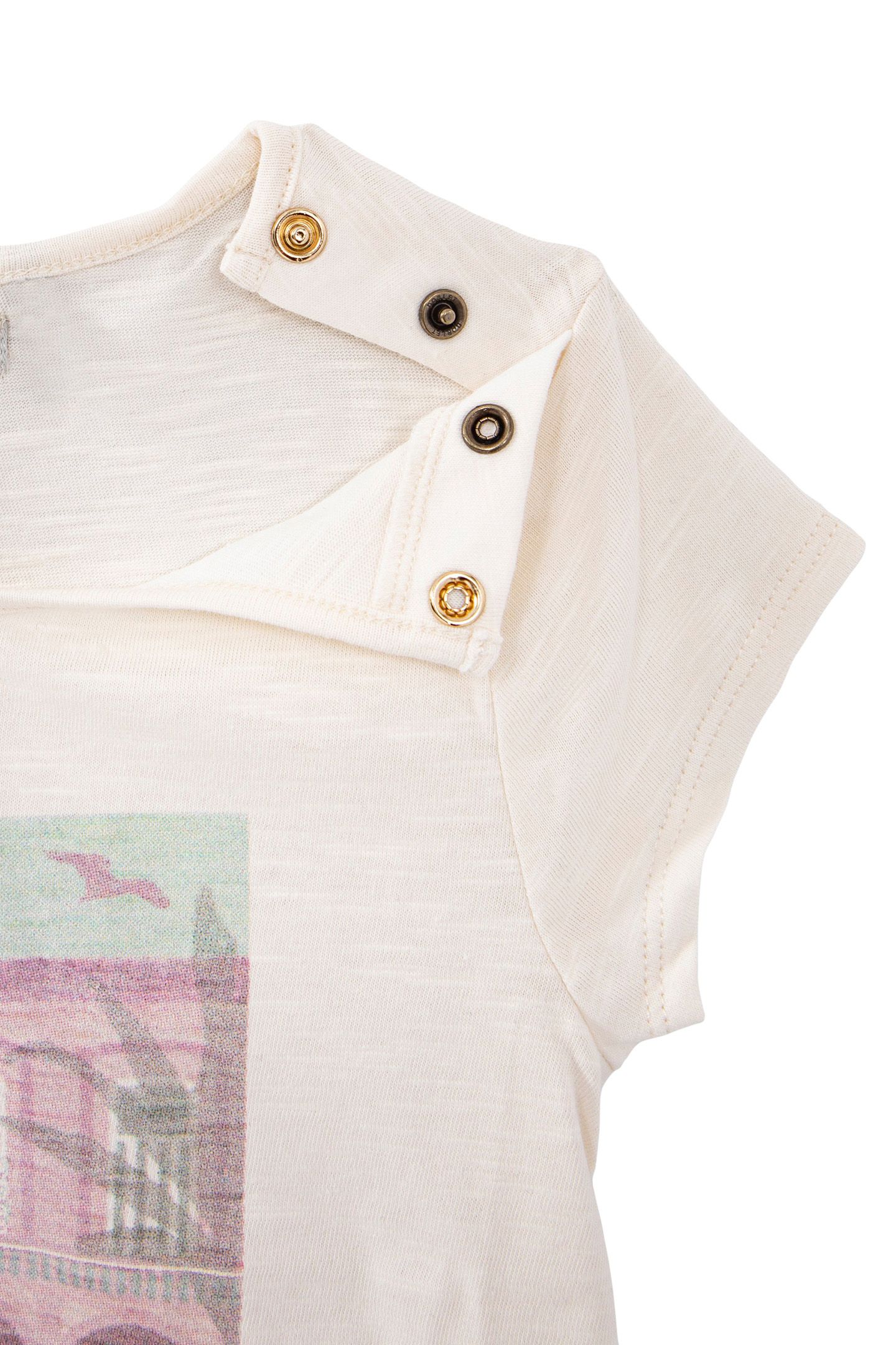 BABY GIRLS’ ECRU T-SHIRT WITH CUBAN CAR & PALM TREE IMAGE 5