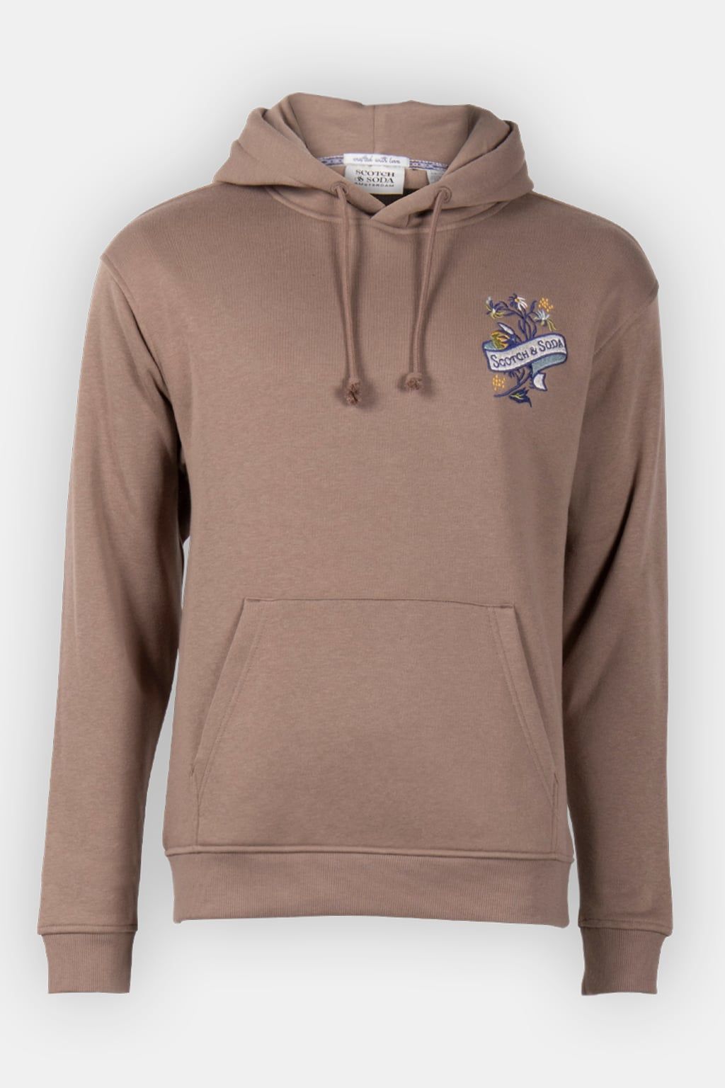RELAXED FIT FLEECE GRAPHIC HOODIE CAPPUCHINO 3
