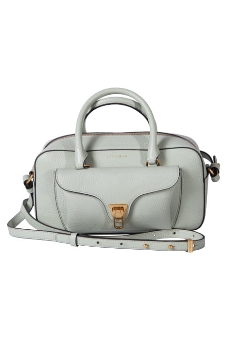 LEATHER CROSS BODY BAG IN MINT GREEN 2