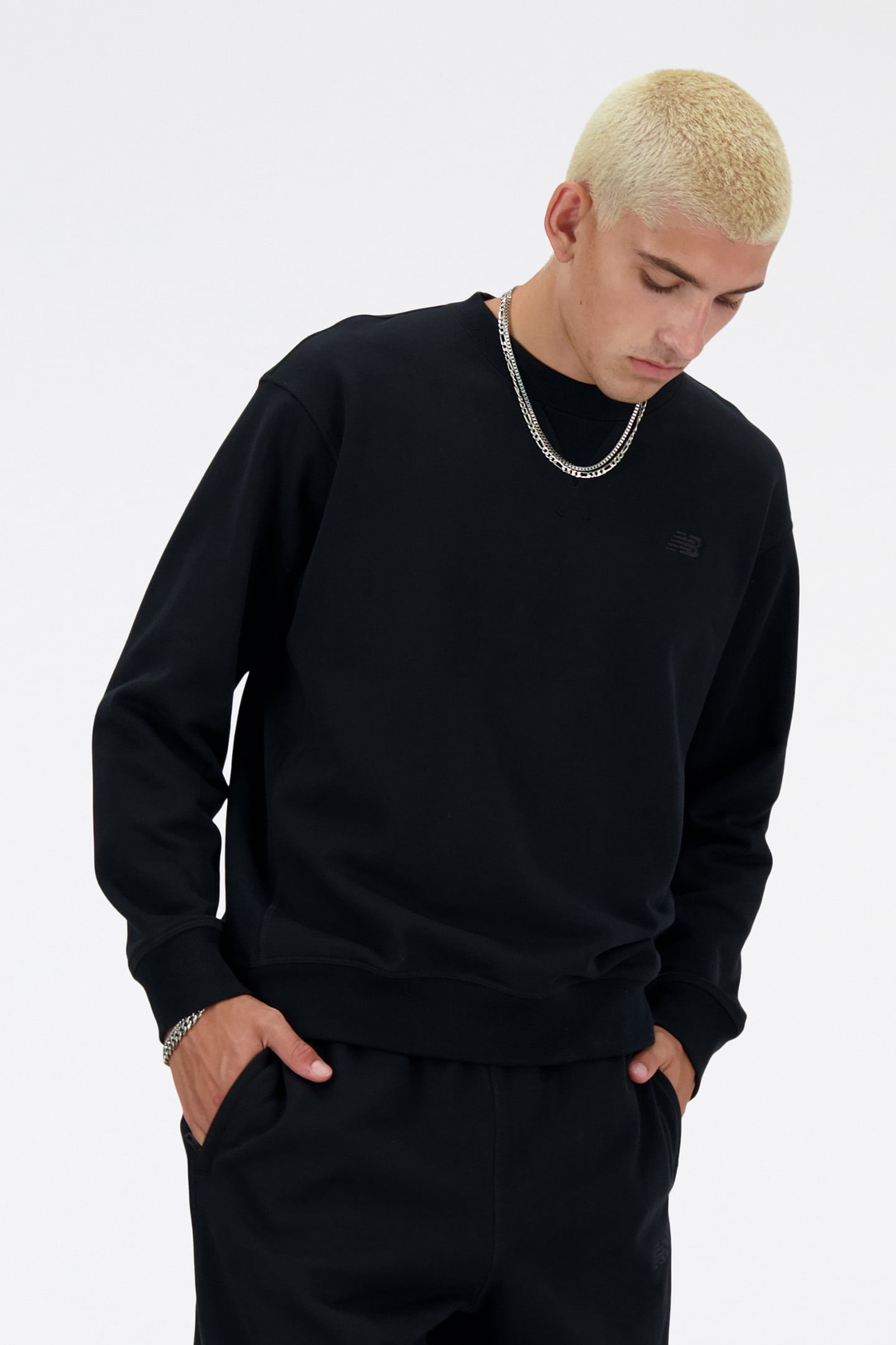NB CREW NECK SWEATSHIRT IN BLACK (BK) 3