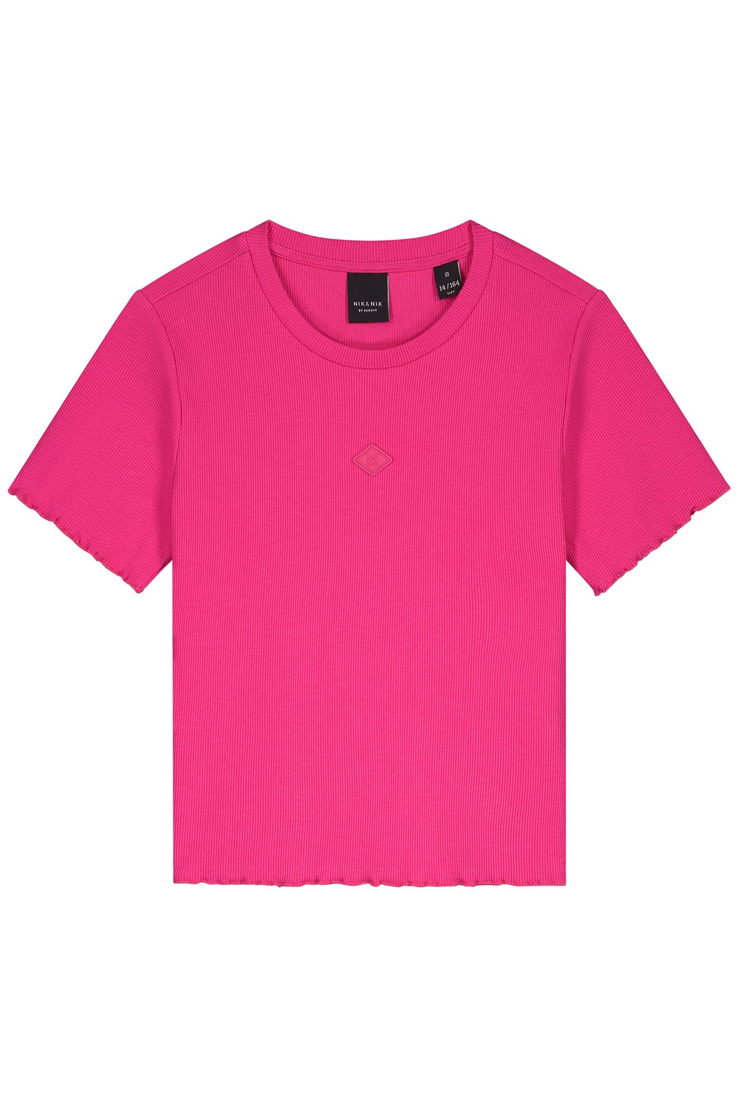 RIB T-SHIRT FUCHSIA POP 1