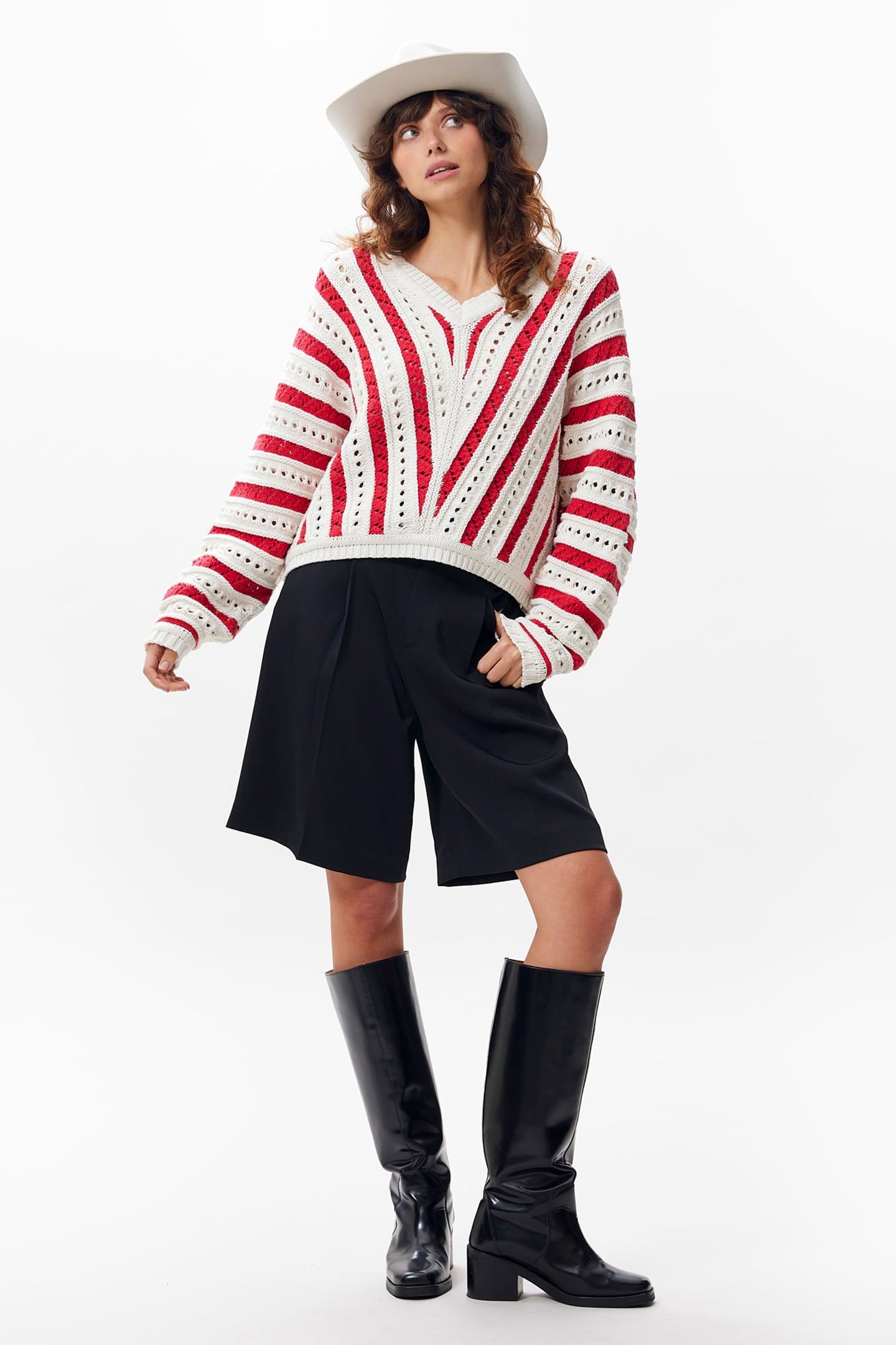 AJOUR KNIT EGRET 2