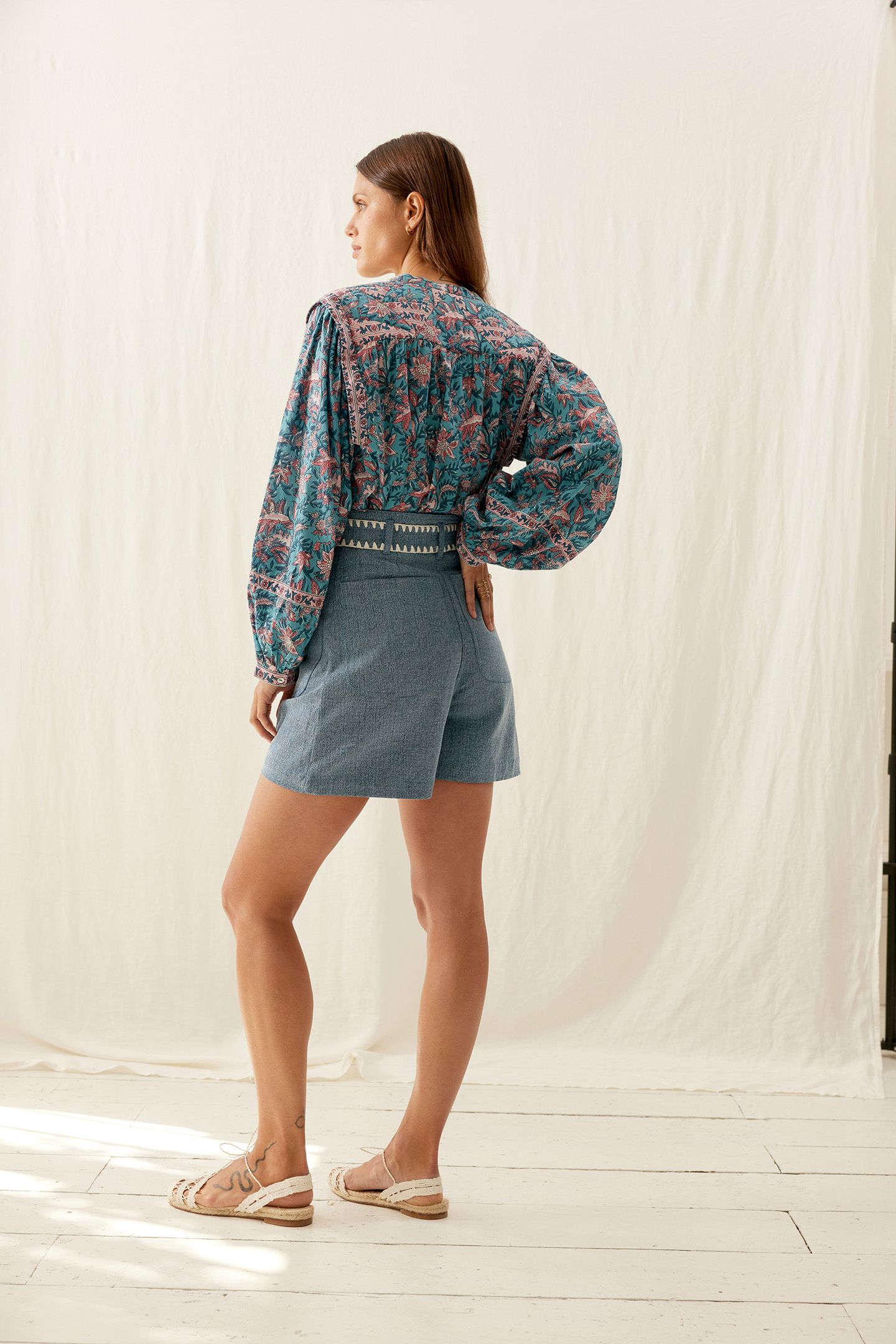 SHIRT JANE TEAL GARDEN OF EDEN 3