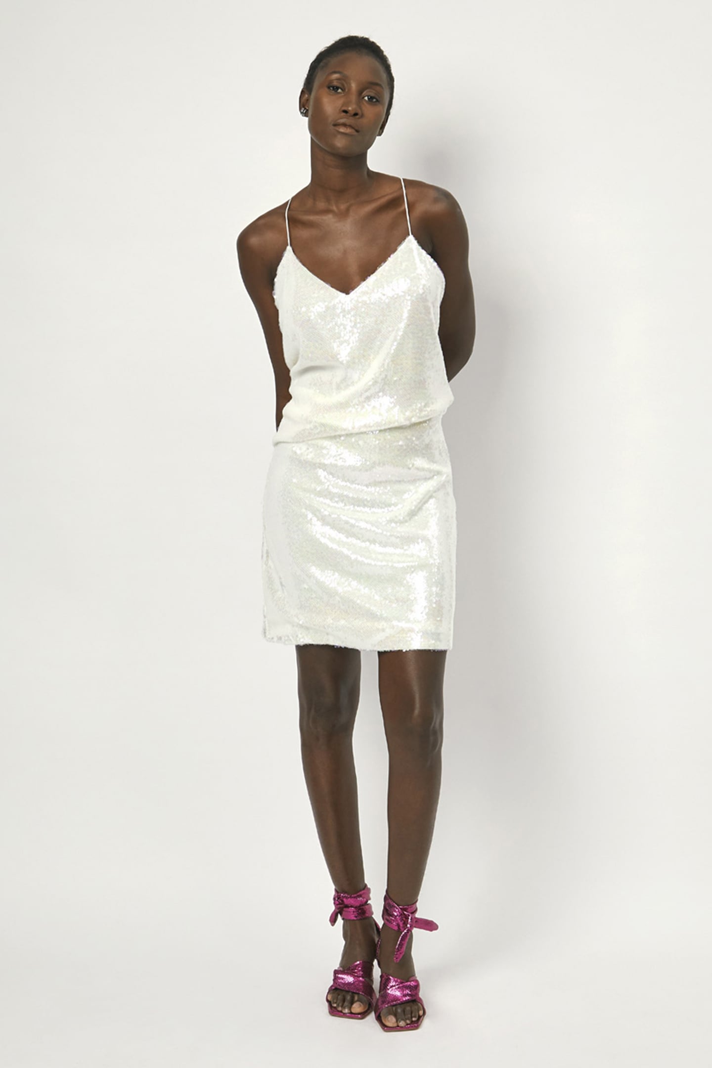 PEIO SEQUINS SKIRT MILK WHITE 1