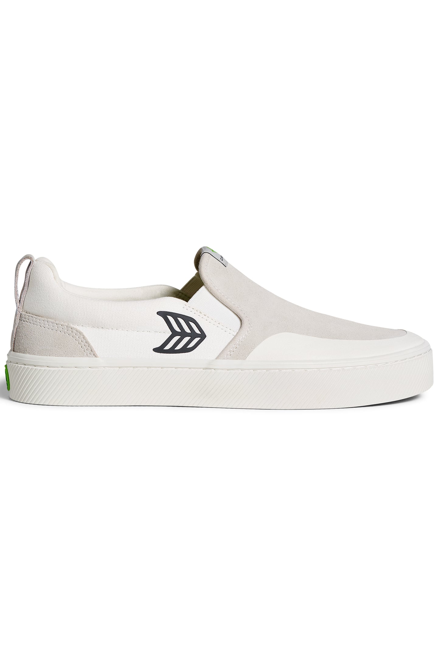 SLIP-ON PRO OFF-WHITE CANVAS VINTAGE WHITE SUEDE BLACK LOGO  1