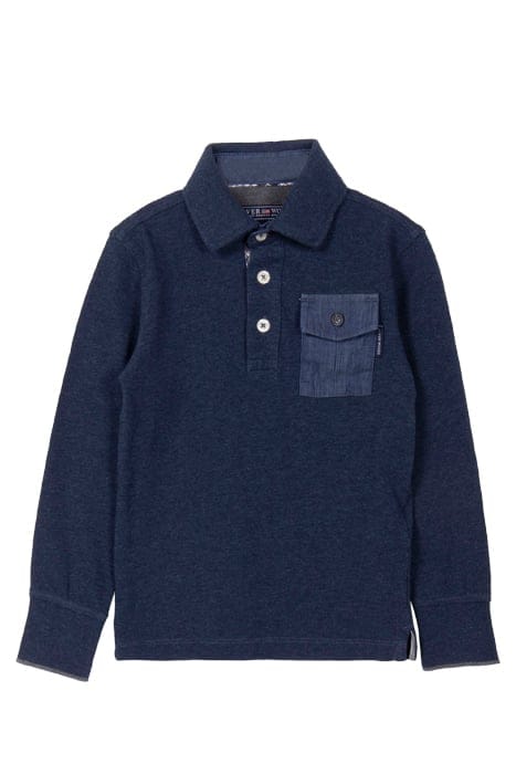 CUSTOM FIT COTTON POLO IN BLUE 1
