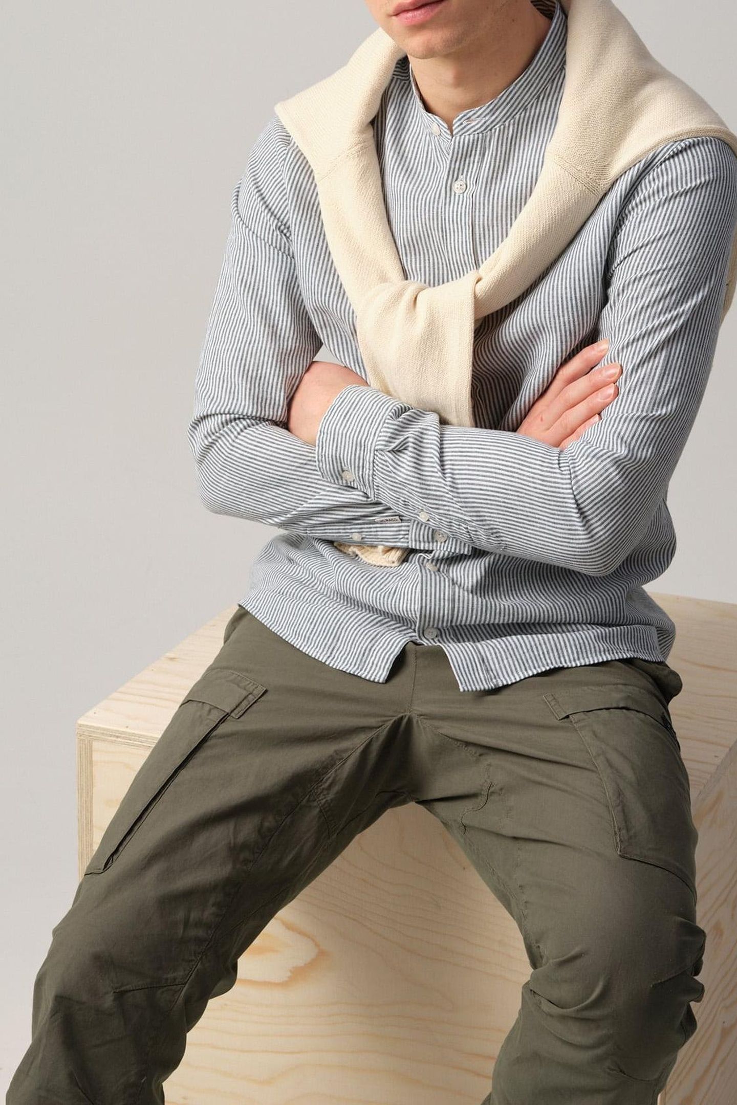JEROEN CASUAL OVERHEMD LM ARCTIC STRIPE 4