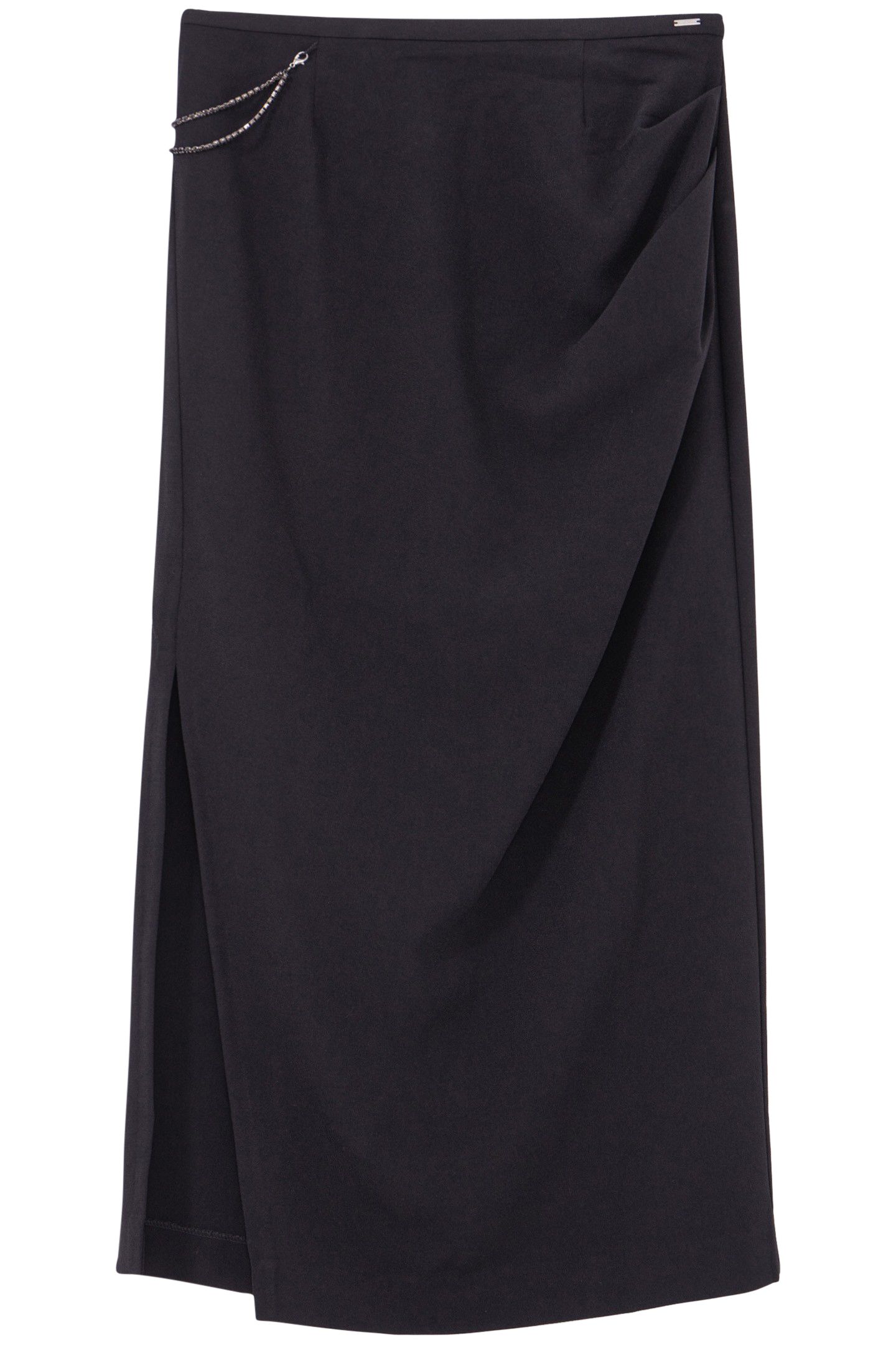 BLACK PENCIL SKIRT REMOVABLE RHINESTONE JEWELS 5