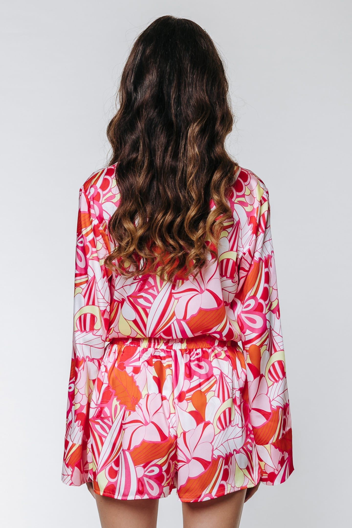 TIA BIG FLOWER KIMONO SLEEVE BLOUSE MULTICOLOR 2
