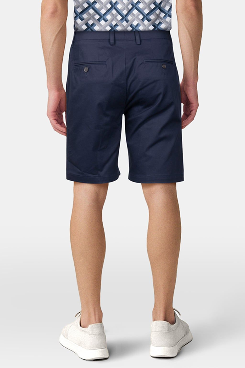 HAMPTON STRETCH COTTON CHINO SHORTS — NAVY 2