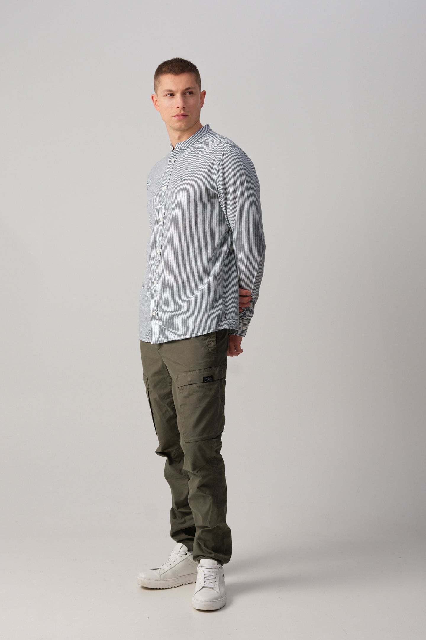 JEROEN CASUAL OVERHEMD LM ARCTIC STRIPE 1