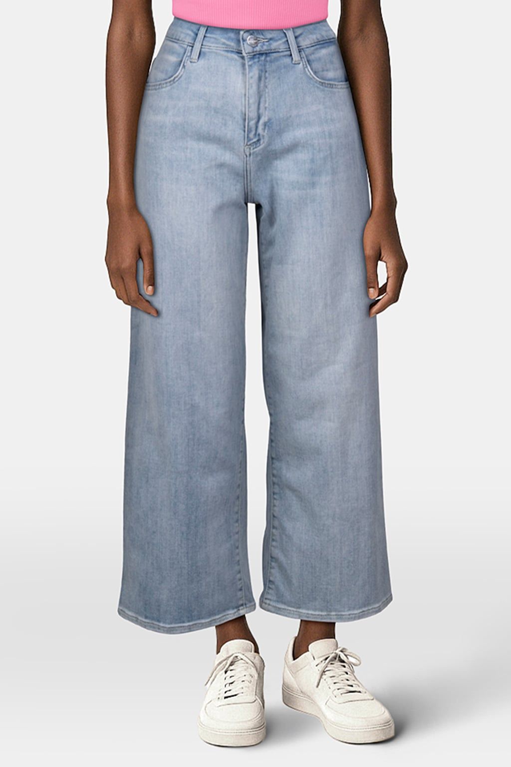 CULOTTE LIGHT BLUE SATIN DENIM DENIM BLUE 1