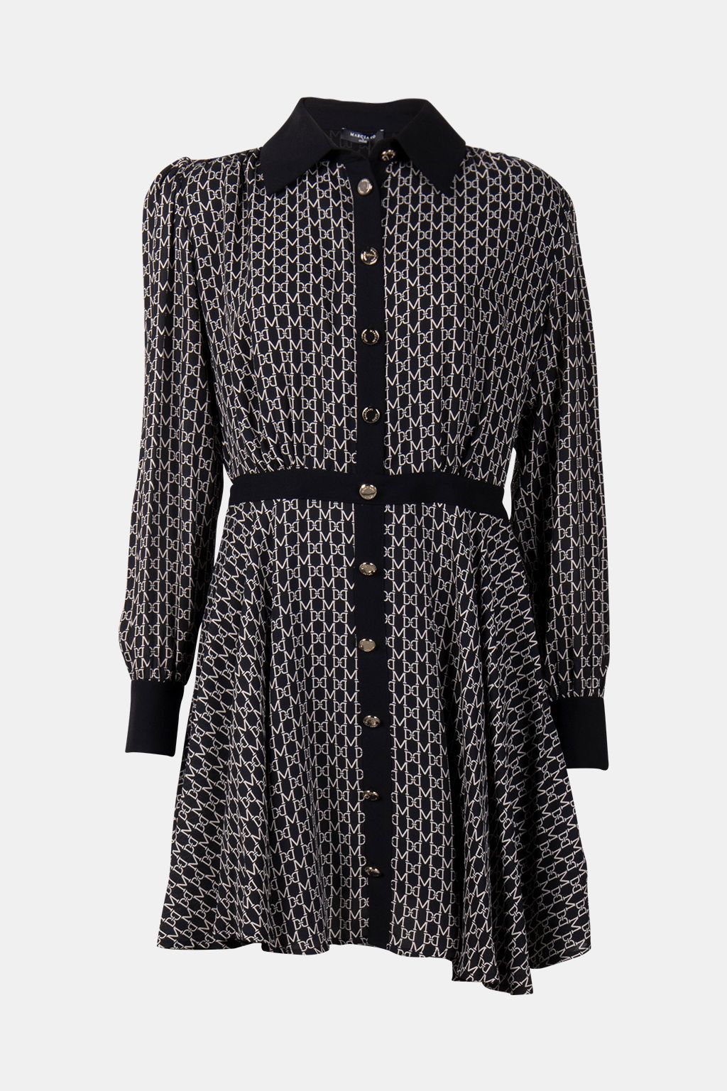 MARCIANO BY GUESS EDITH CHEMISIER DRES NEW MONOGRAM BLACK B 4