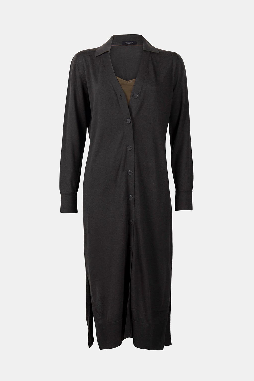 ADINA DRESS DARK KHAKI GREEN 3