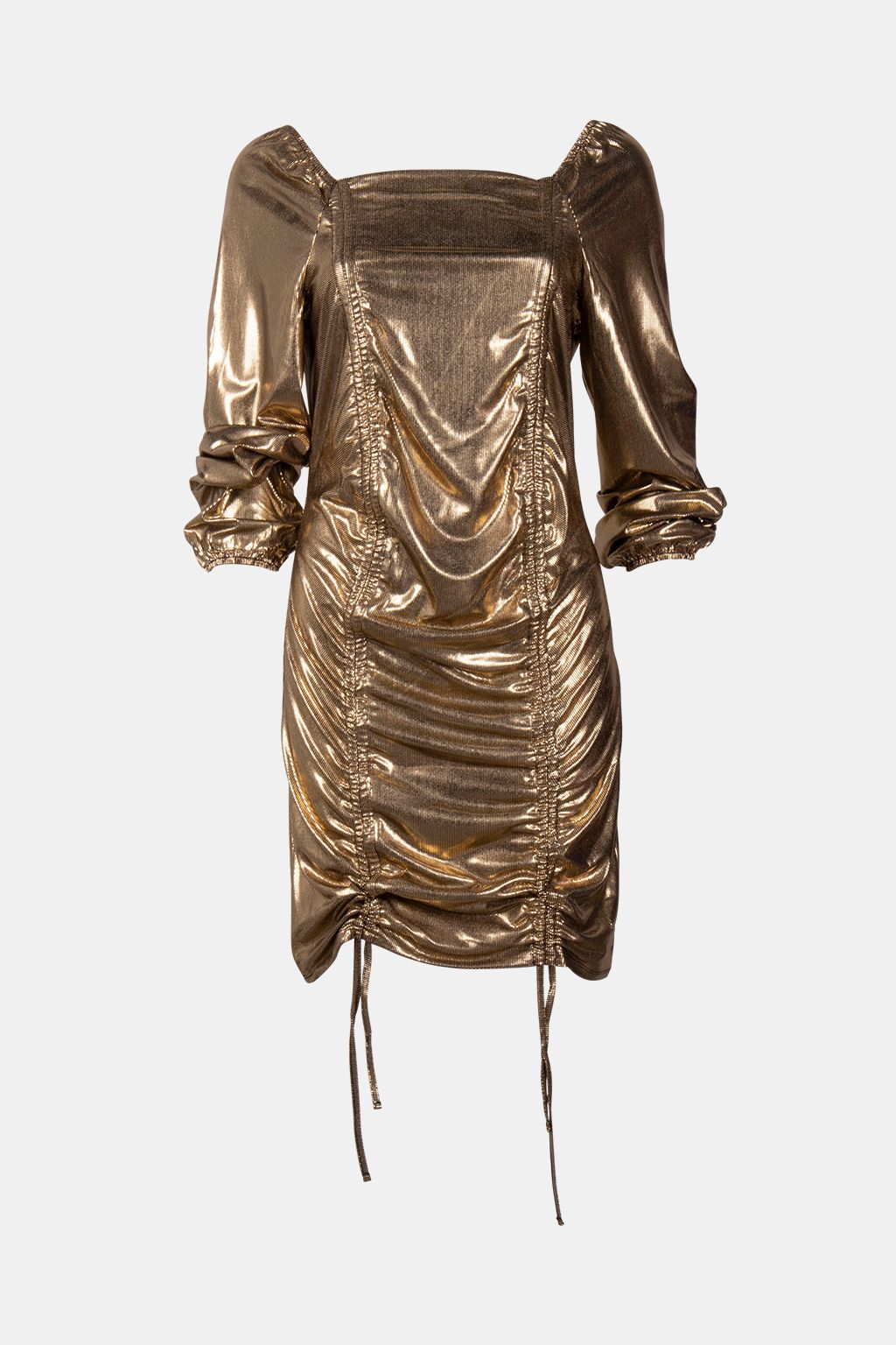 FOIL DOT DRESS BLACK/GOLD 4
