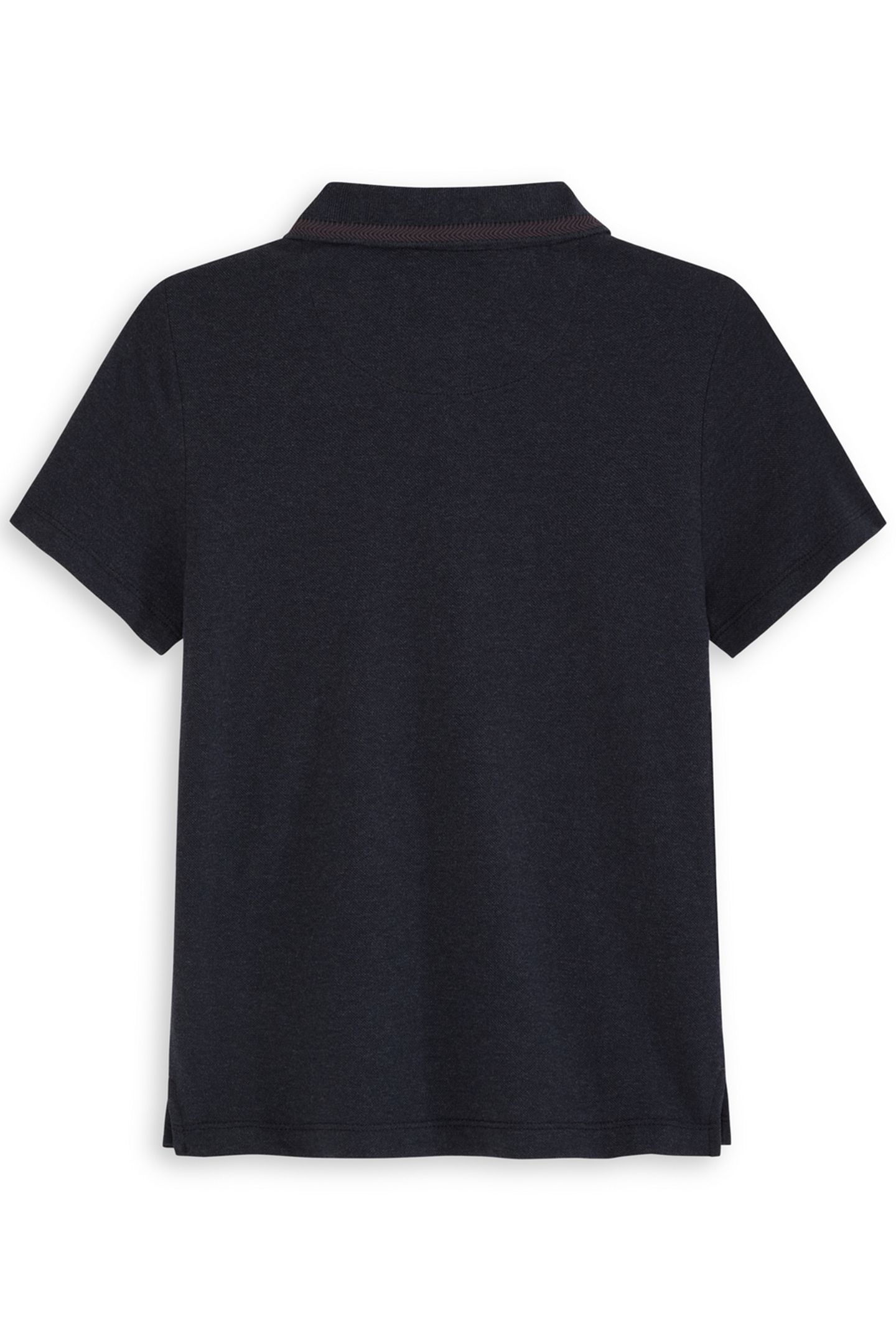 BOYS HEATHER PIQUE POLO BLACK 2