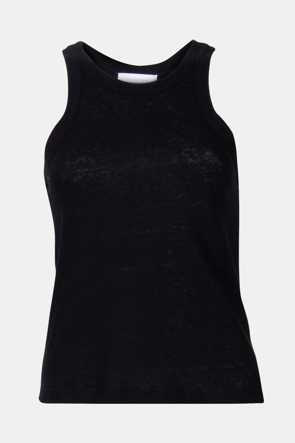 LINEN TOP BLACK 3