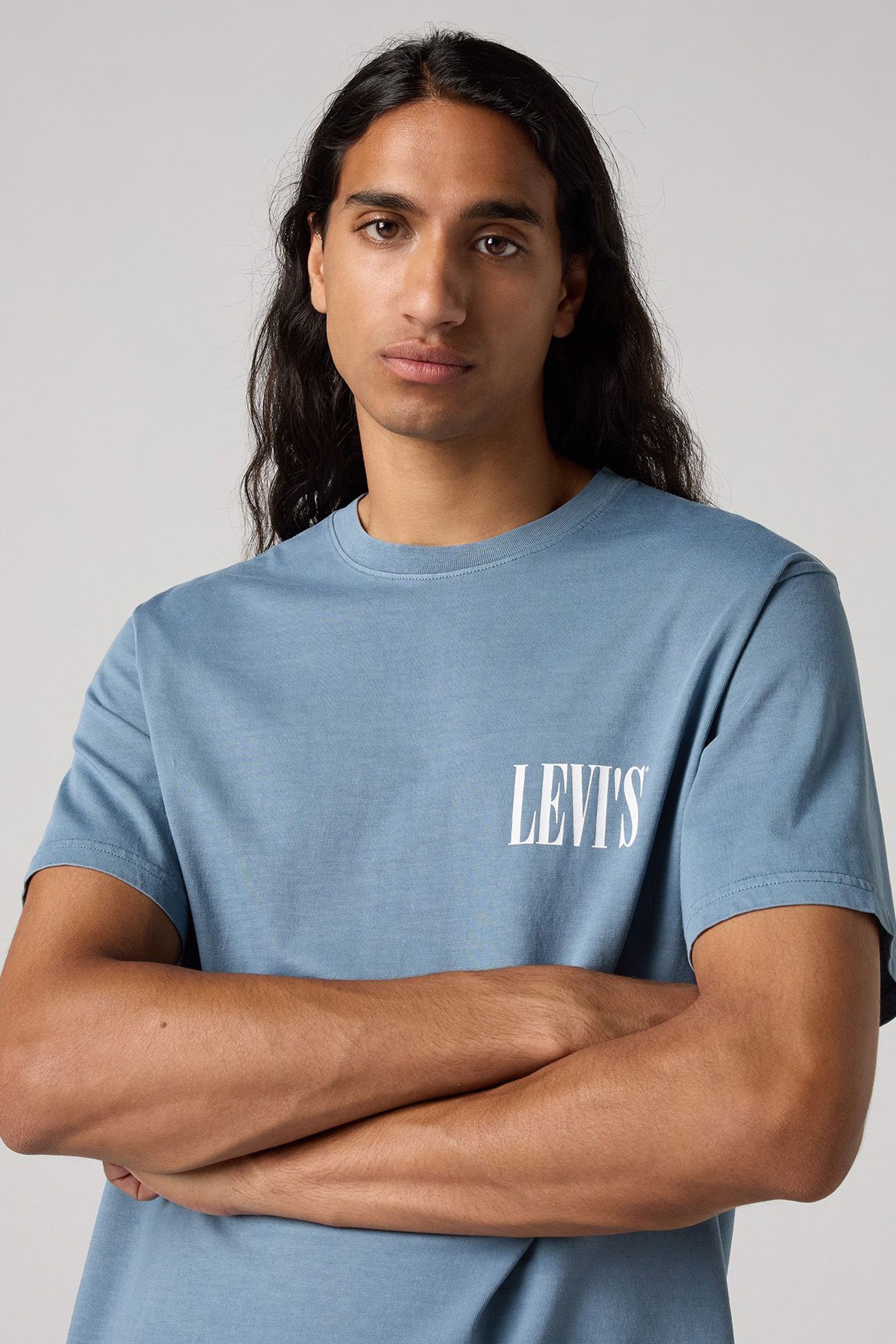 SS RELAXED FIT TEE SSNL SERIF LOGO STEAM 6