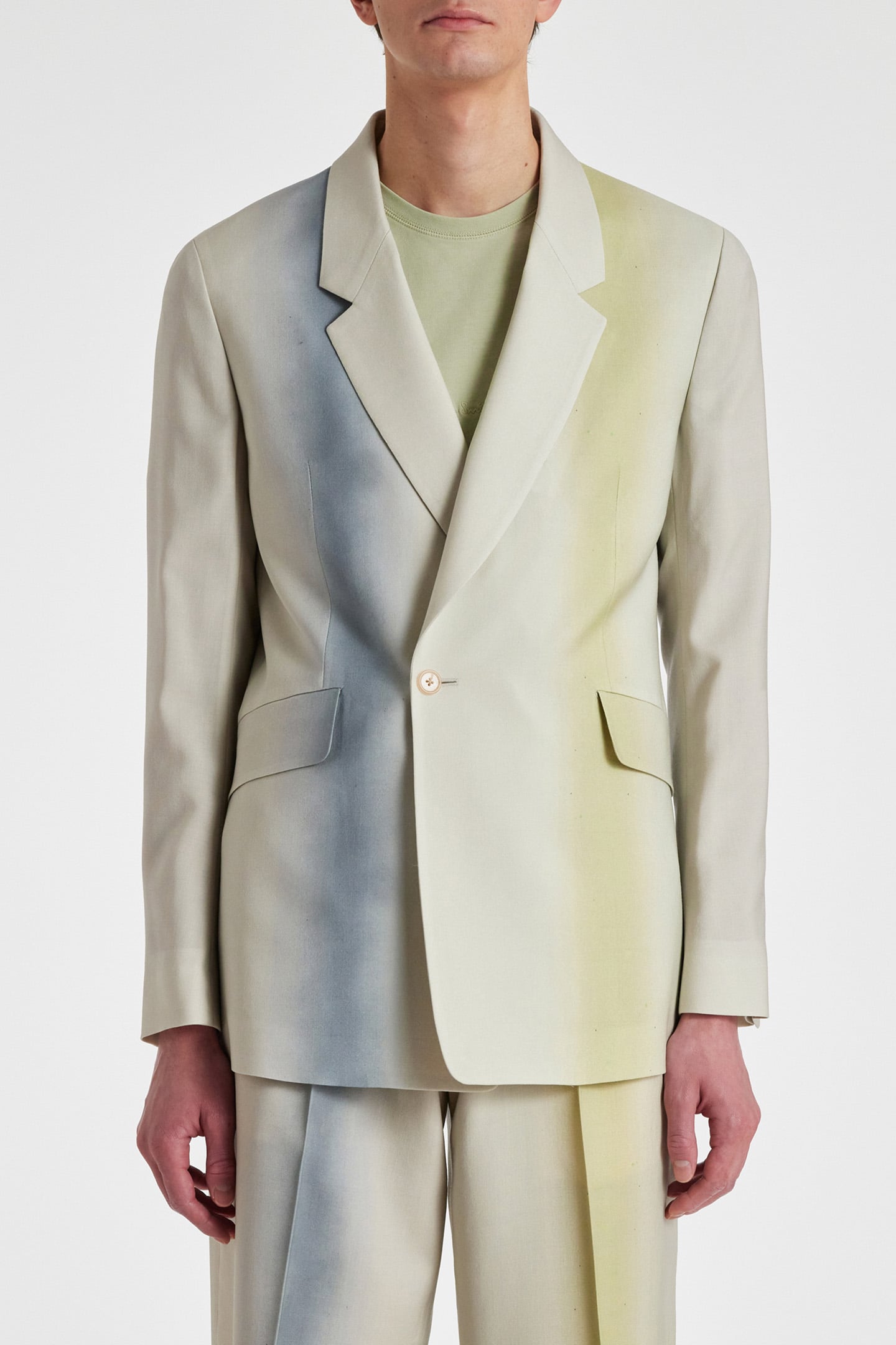 MENS 2 BUTTON JACKET LIGHT BEIGE 1