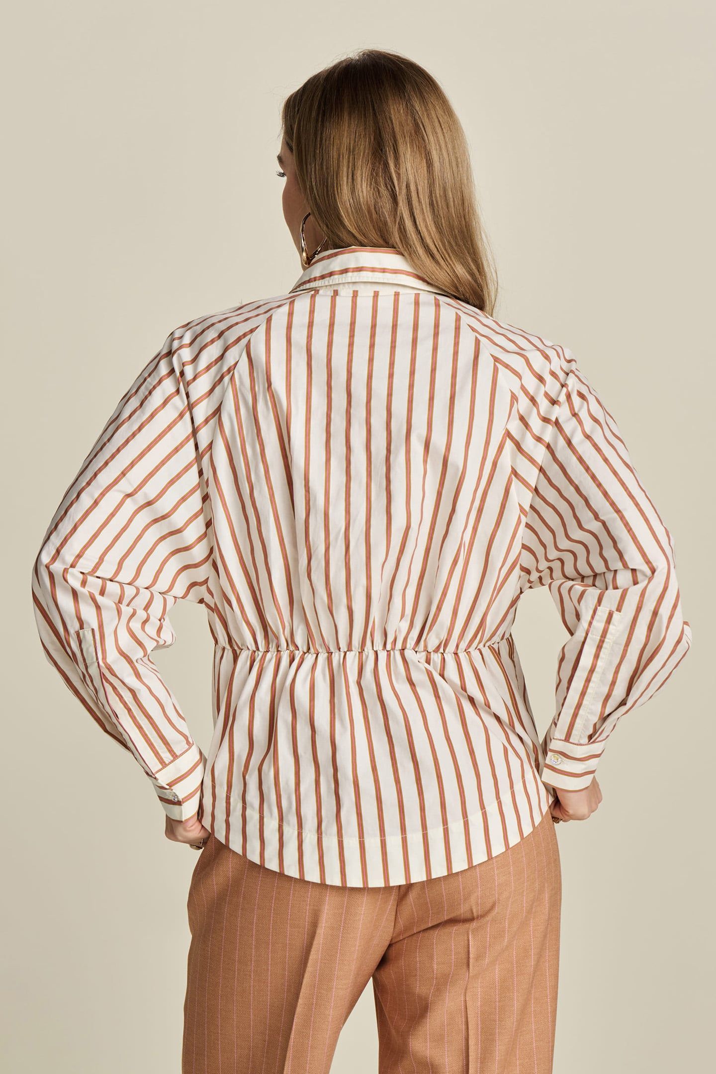 BLOUSE - STRIPED POPLIN WHITE 2