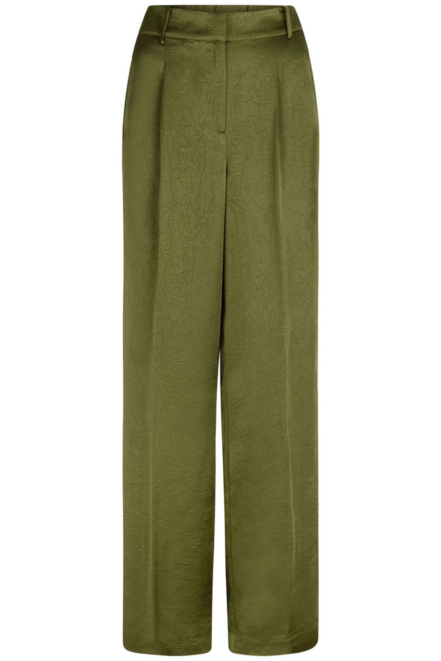 JULES CREASED SATIN PANTS FERN GREEN 3