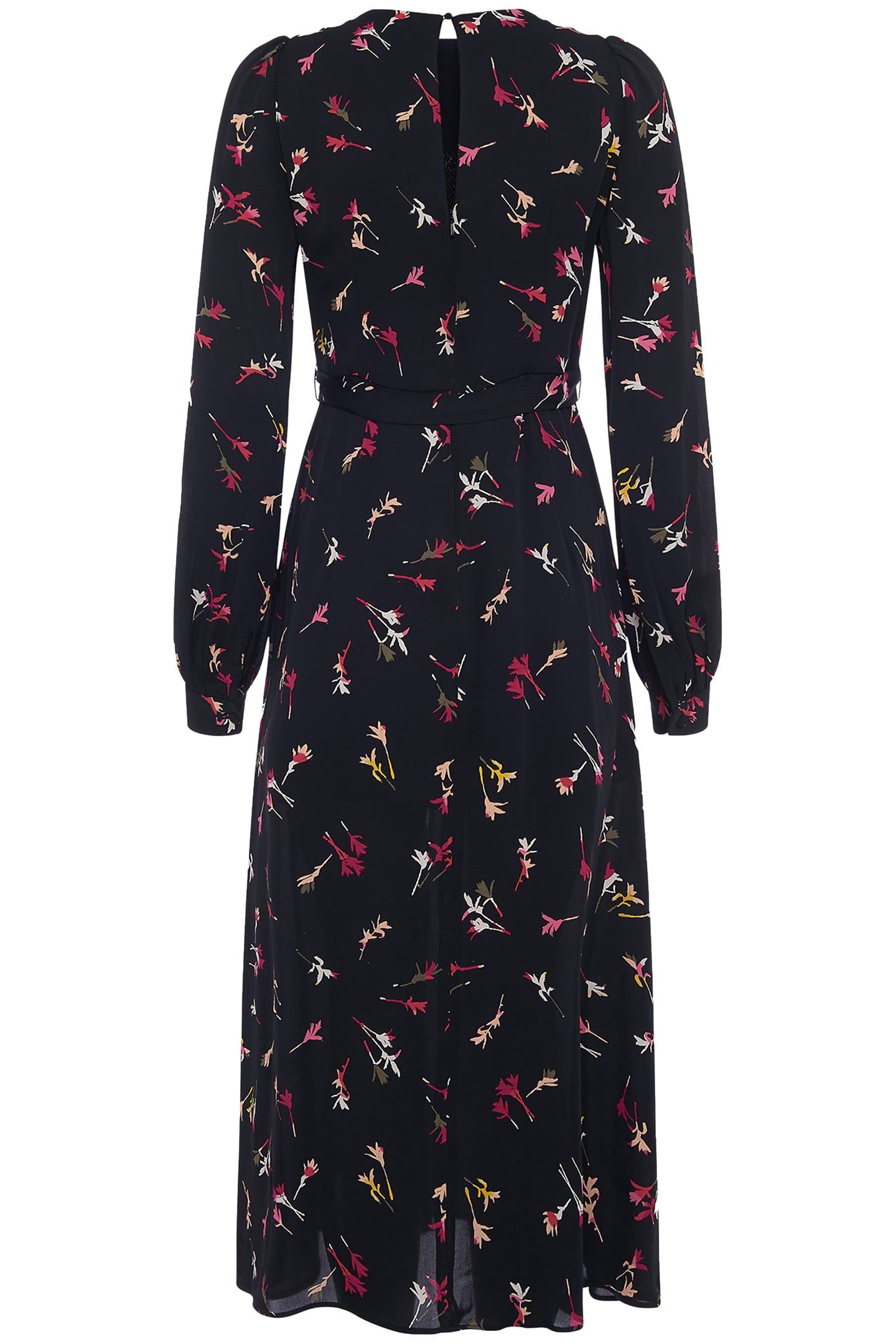 CHIARA DRAPE MIDAXI DRESS BLACK MULTI 3