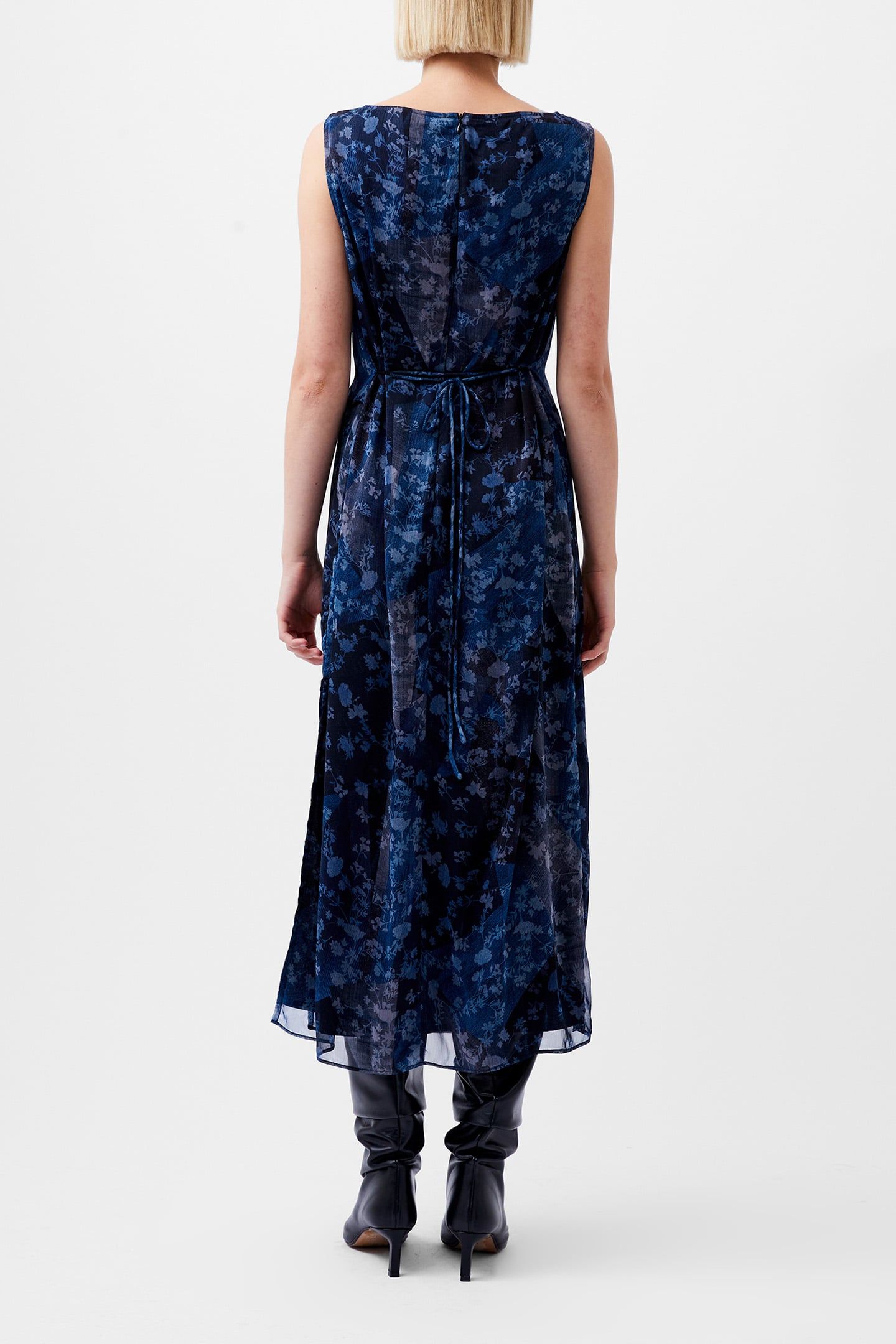DAWN HALLIE CRINKLE DRESS INDIGO 2