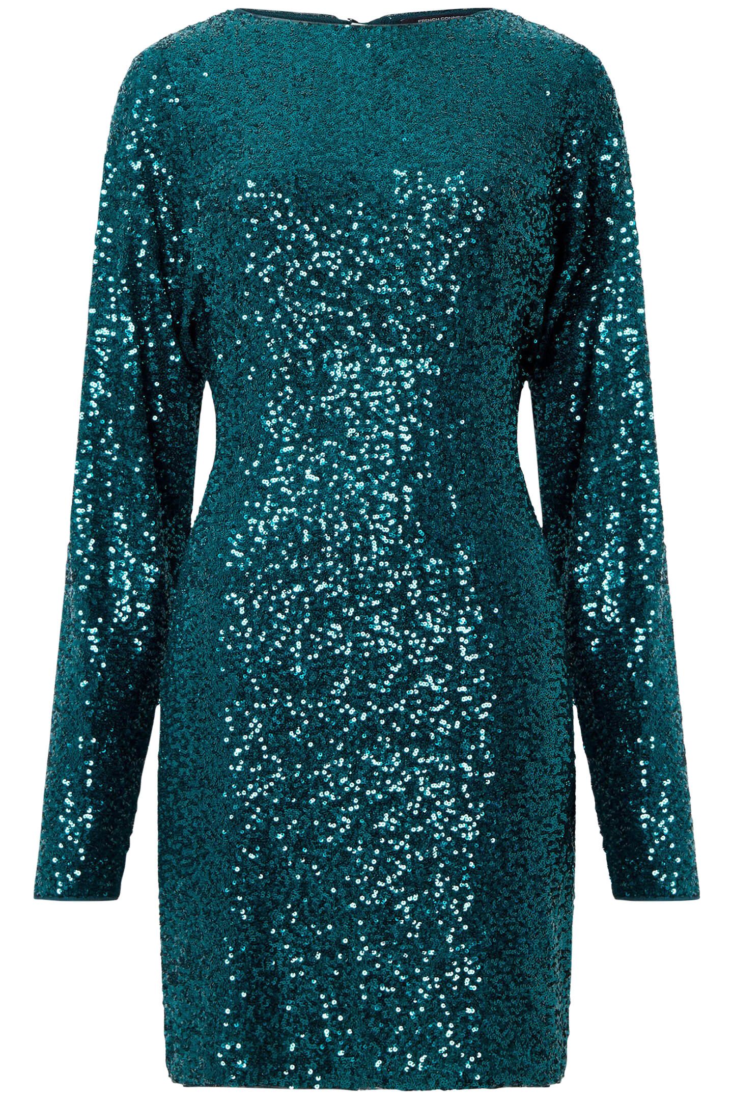 ELENA SEQUIN BOW BACK DRESS FOREST 4