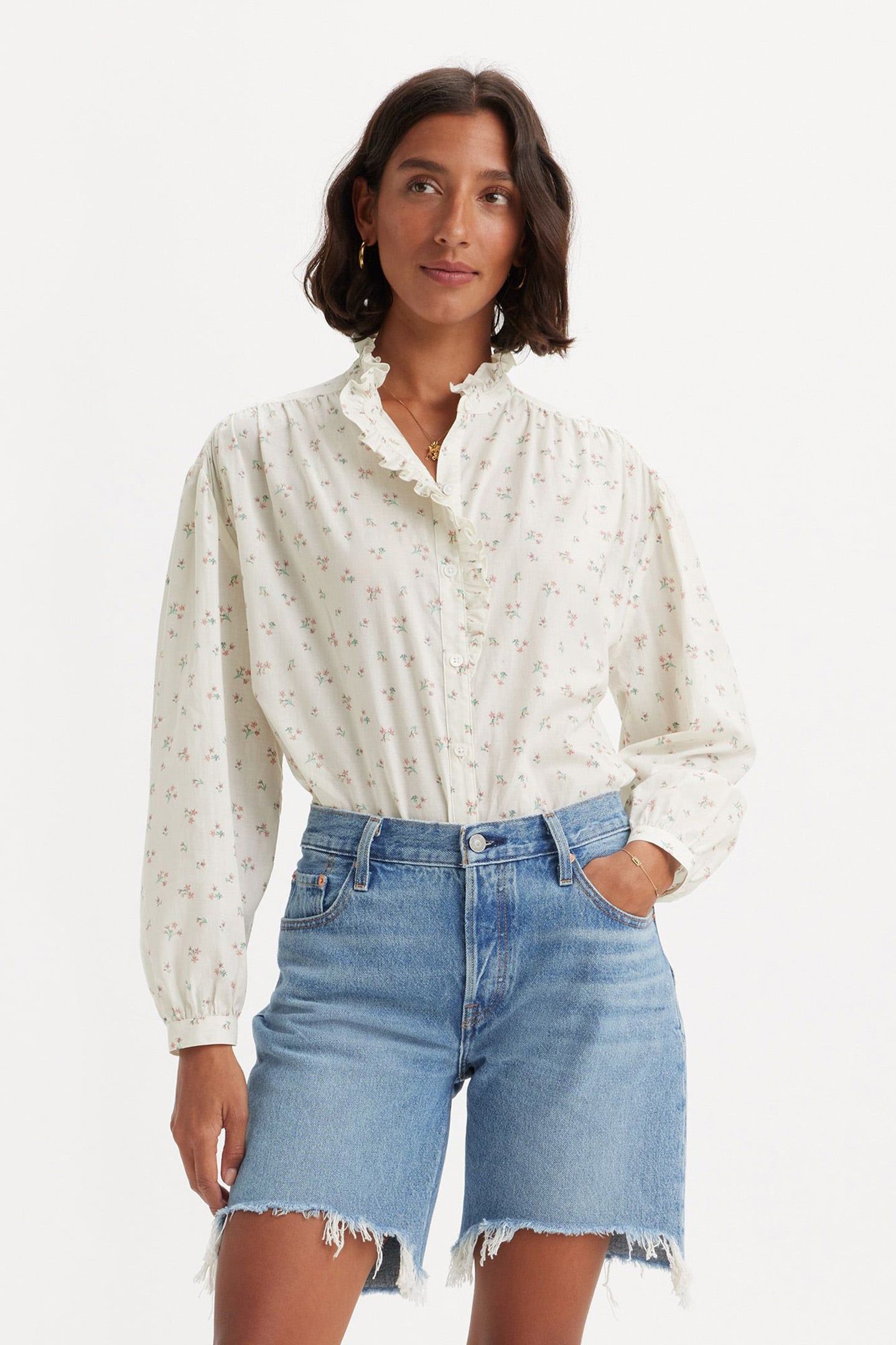 KARLY BLOUSE LYKKE FLORAL SUNNY CREAM 1