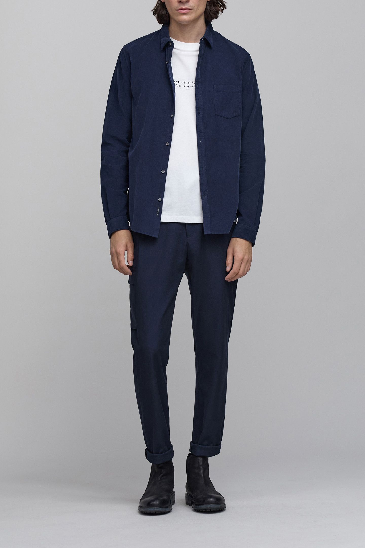 INDIGO VELVET MILLERAIES SHIRT 3