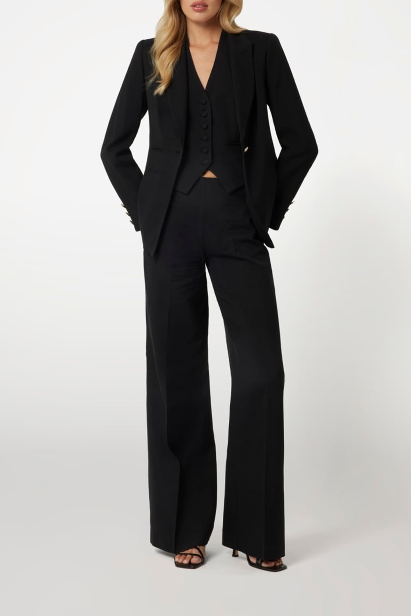 MARCIANO BY GUESS DANIELLE VEST JET BLACK 6