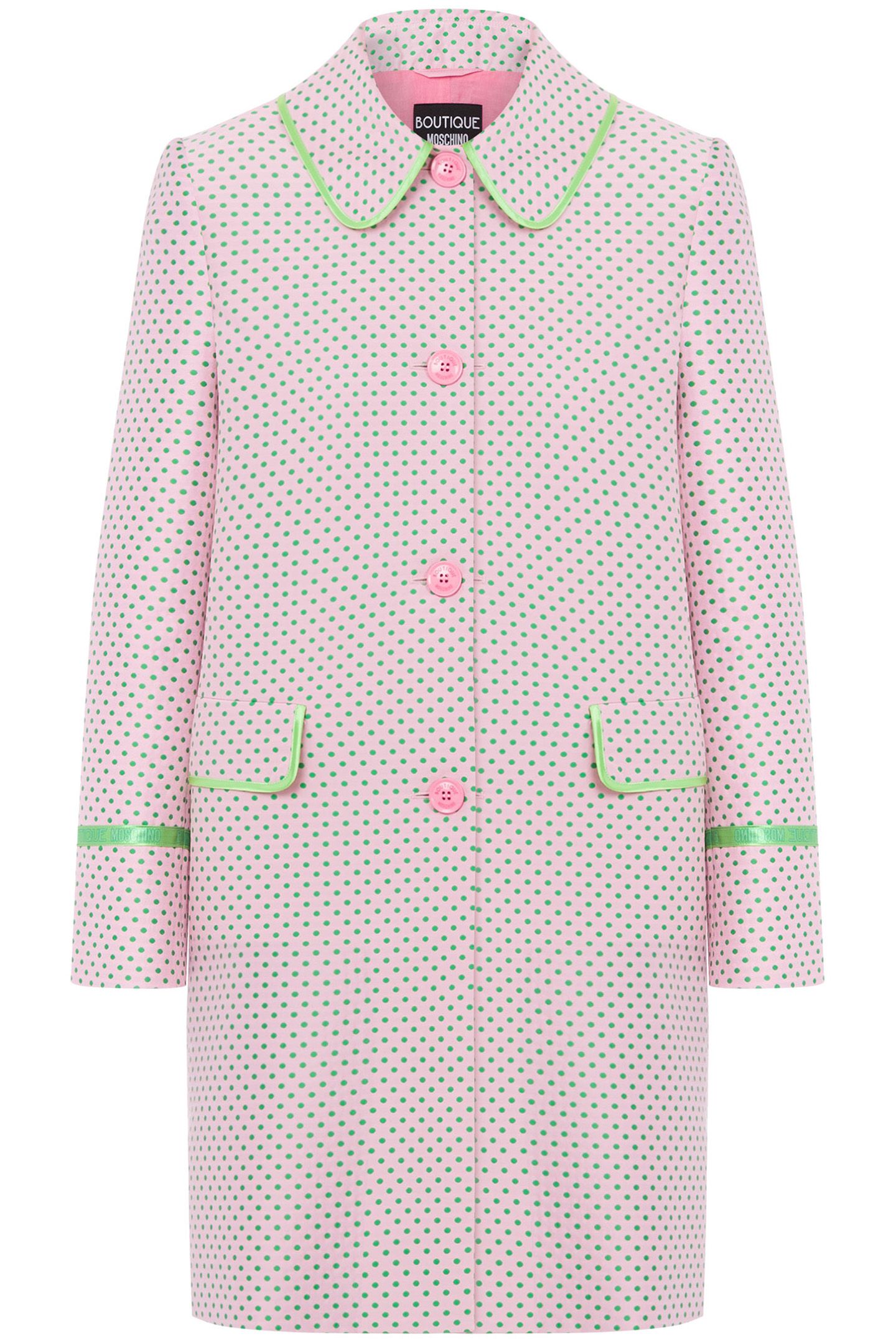 SMALL POLKA DOTS JACQUARD COAT PINK 3