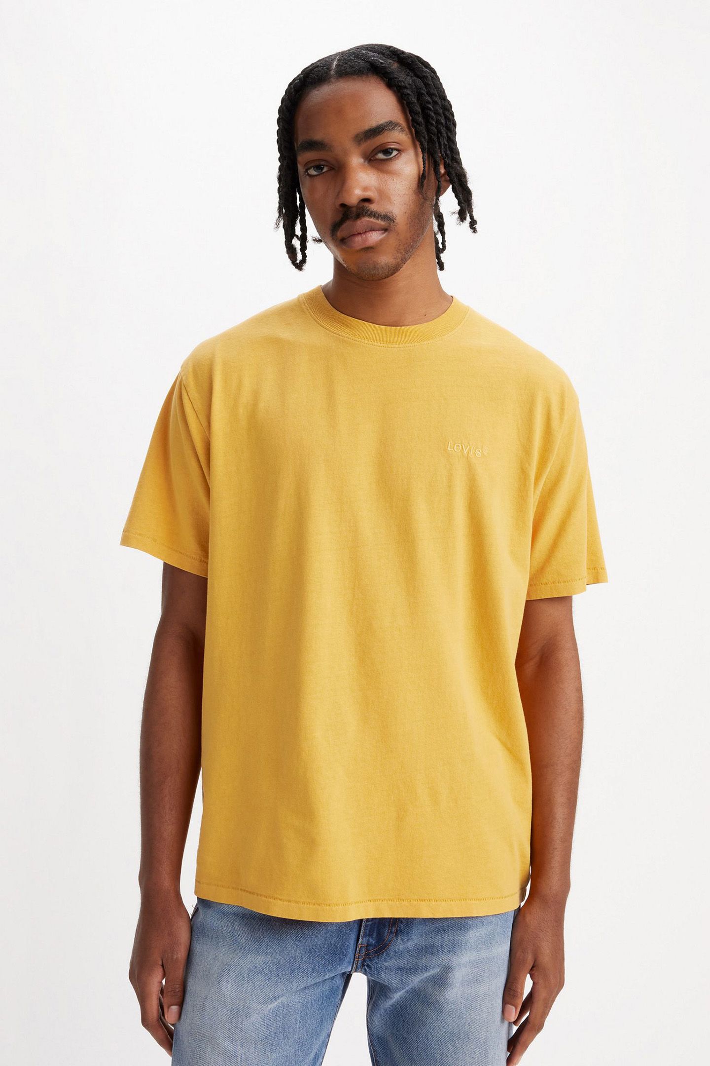 RED TAB VINTAGE TEE GARMENT DYE OCHRE 1