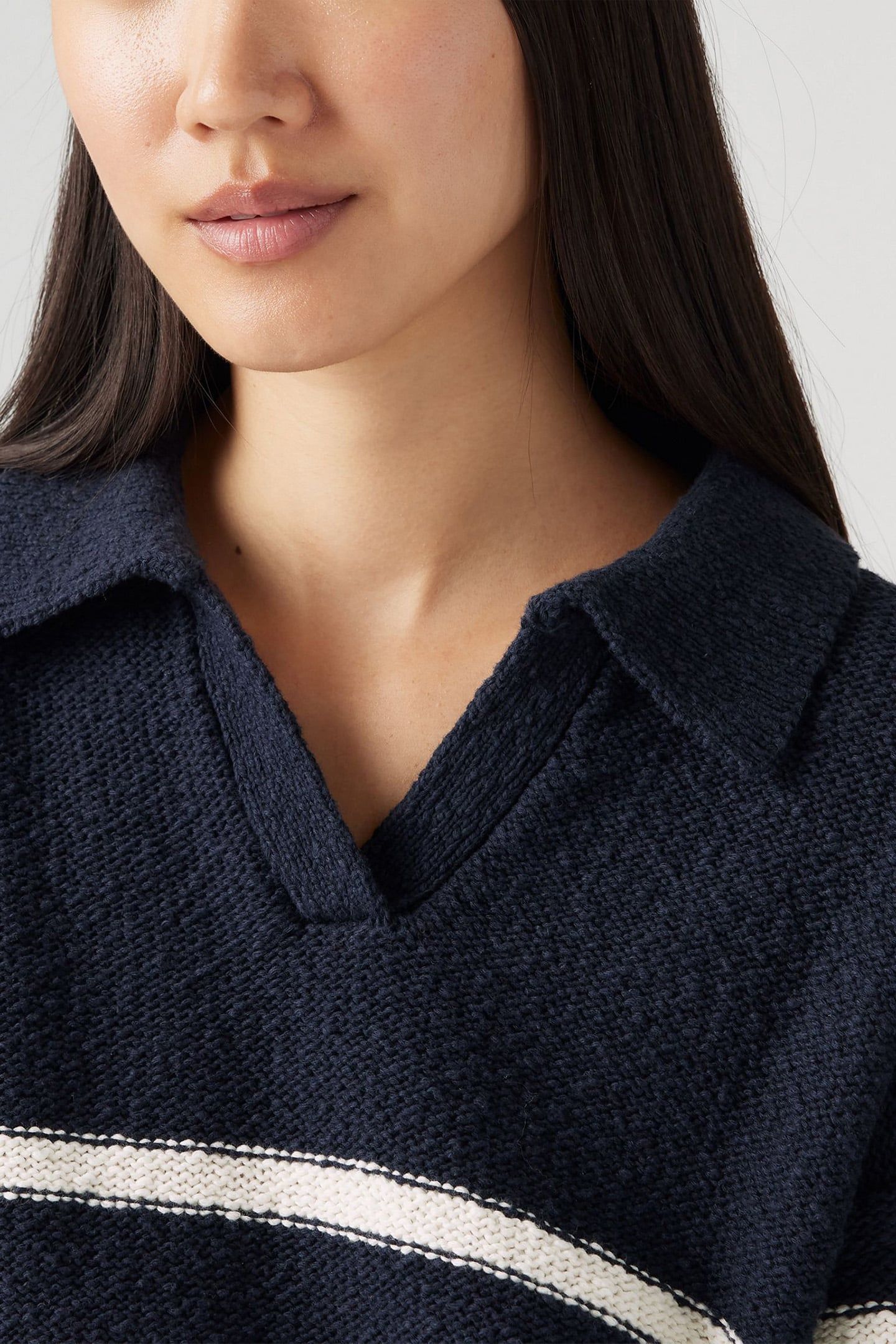 SATELLITE POLO SWEATER MARINE STRIPE 5