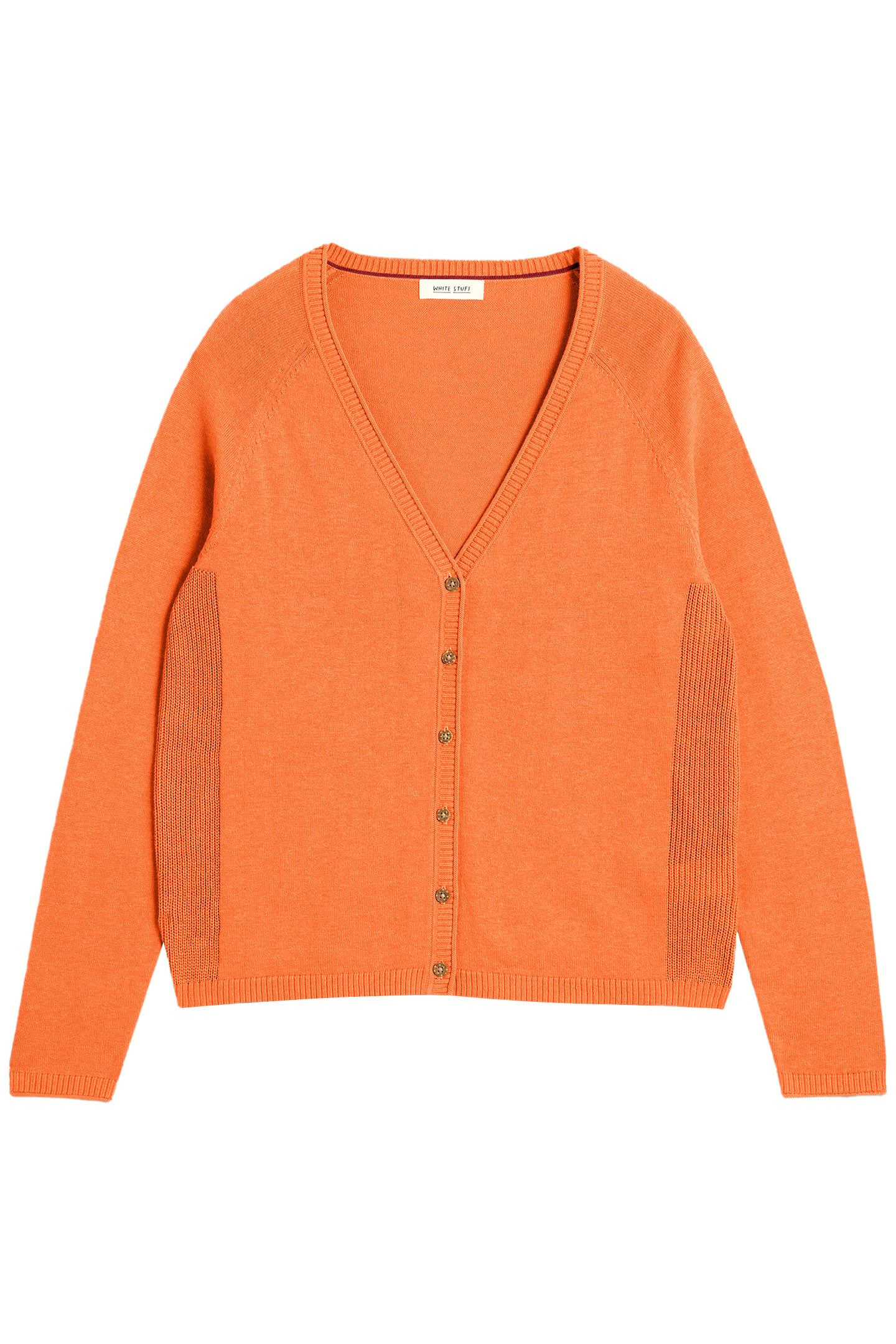 LUNA V NECK CARDI BRIGHT ORANGE 3