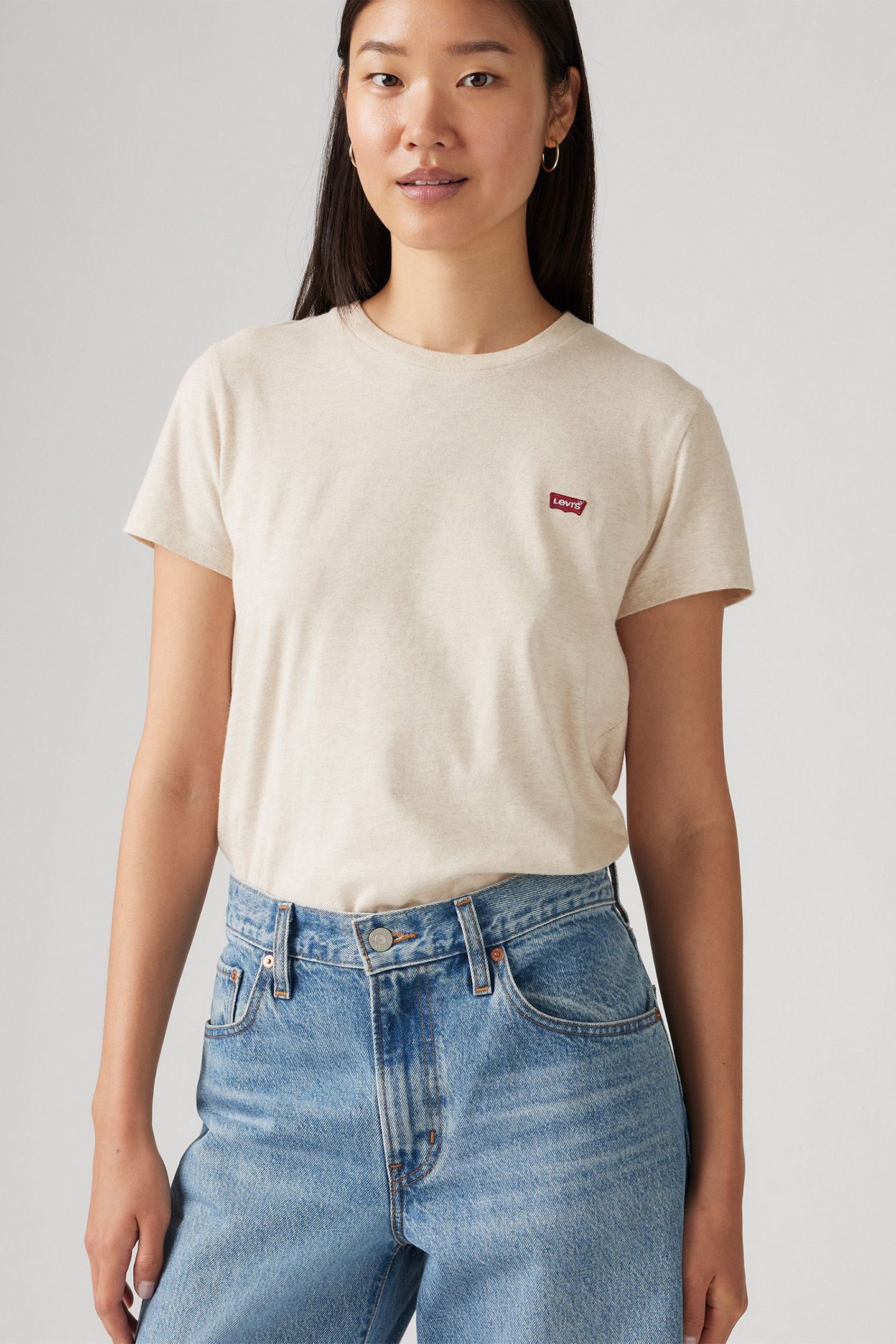 PERFECT TEE OATMEAL HEATHER B0279S 3