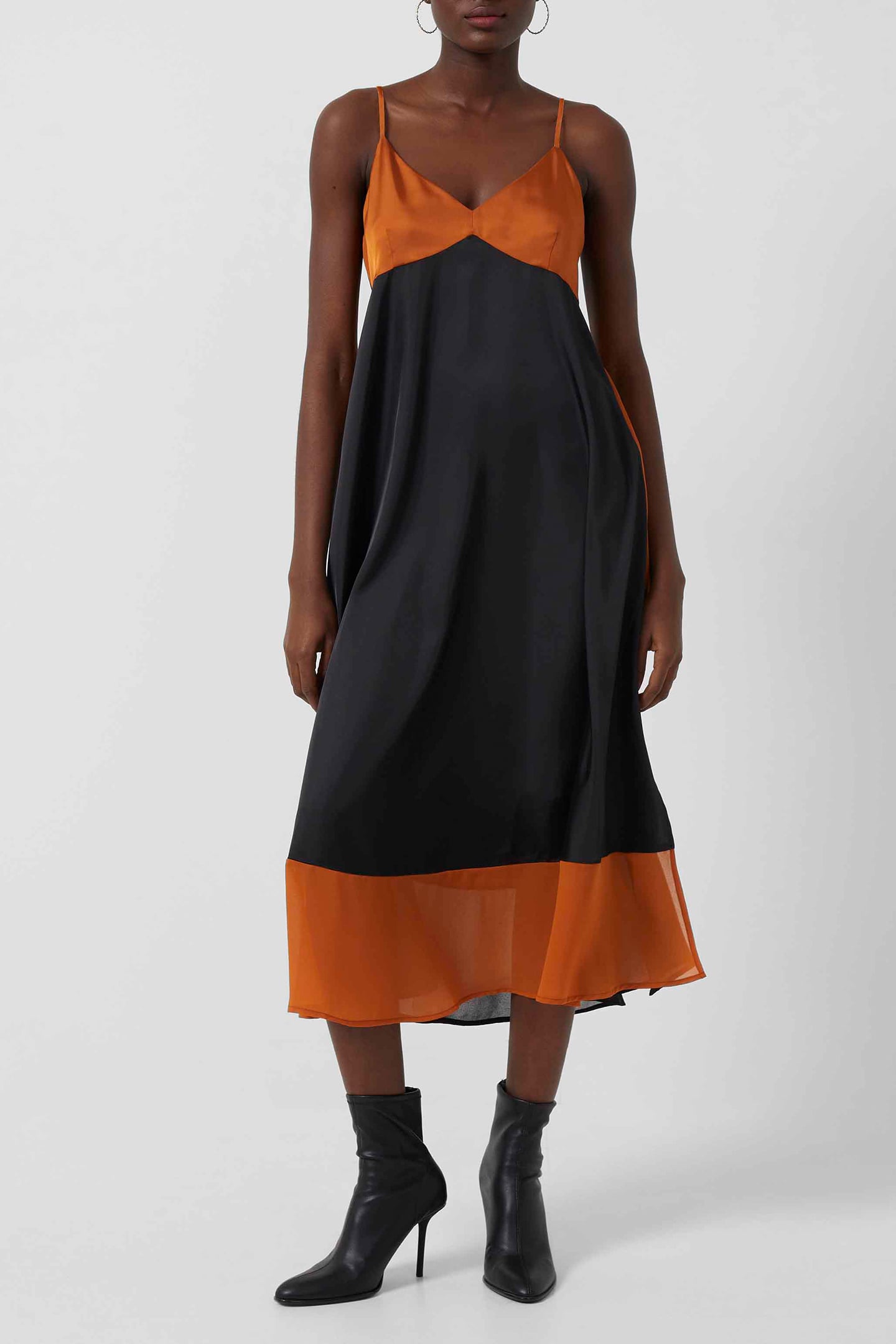 ELSPETH D TWILL COLBK SLP DRS LTH BRWN/MOON NGT MT 1