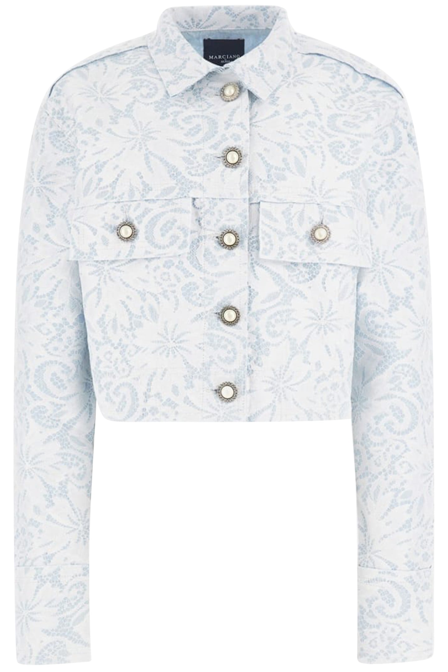 MARCIANO BY GUESS GLAM ROMANTICA JACKE LIGHT WASH DENIM LAC 4