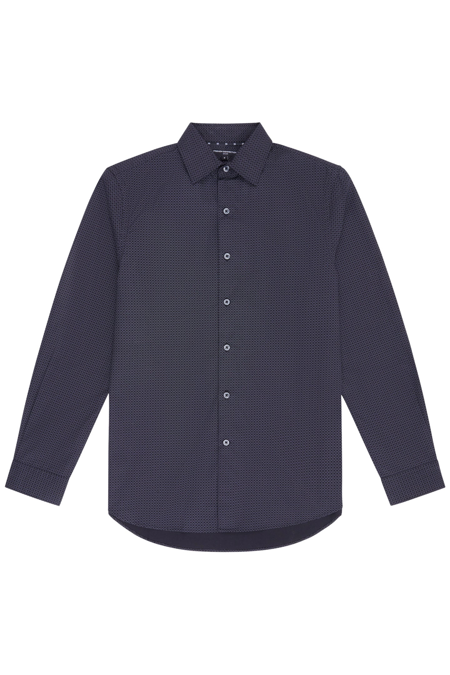 REGULAR FIT/CLASSIC COLLAR BLACK GEO 4